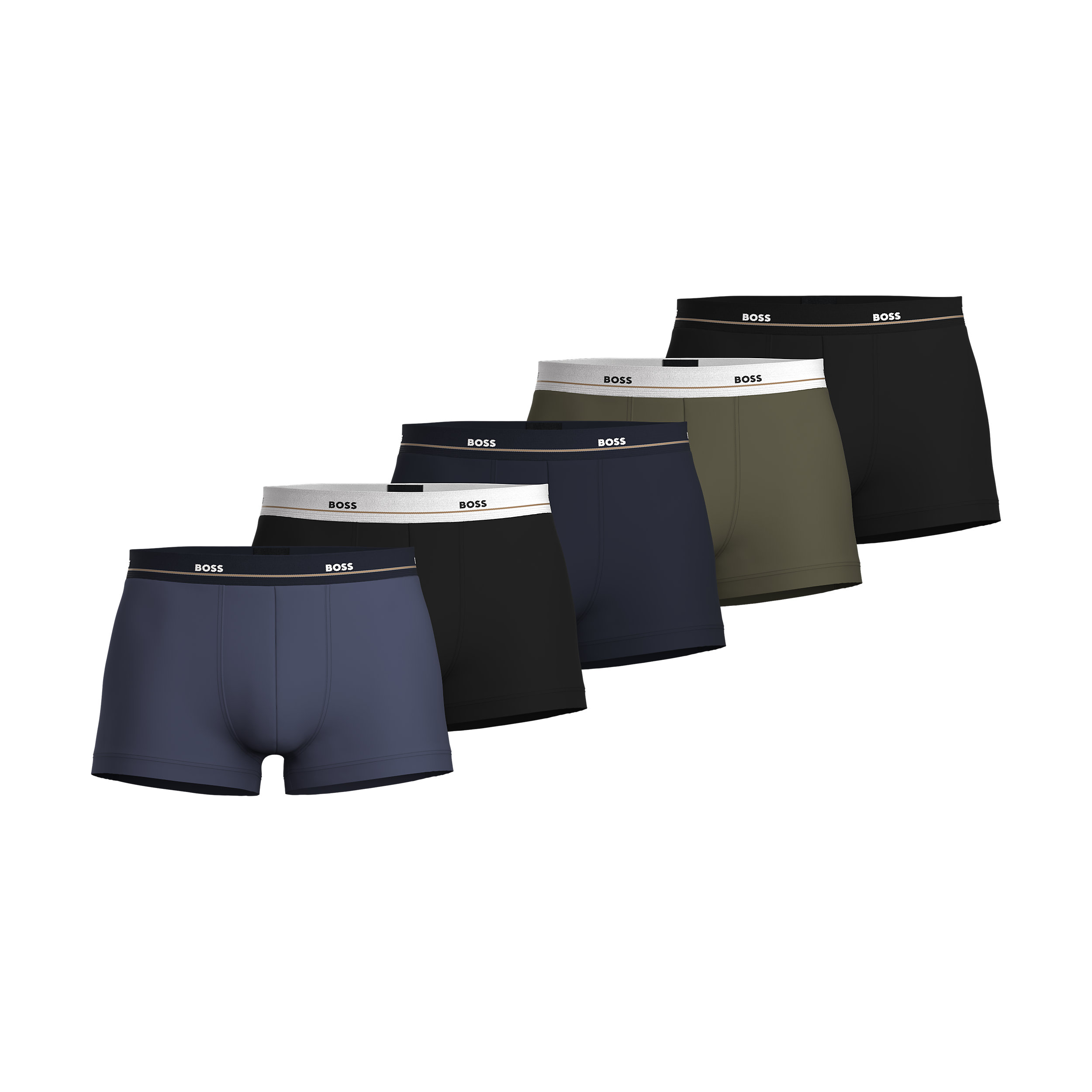 HUGO BOSS Essential trunks (5-pack), heren boxers kort, multicolor (set met verschillende kleuren)