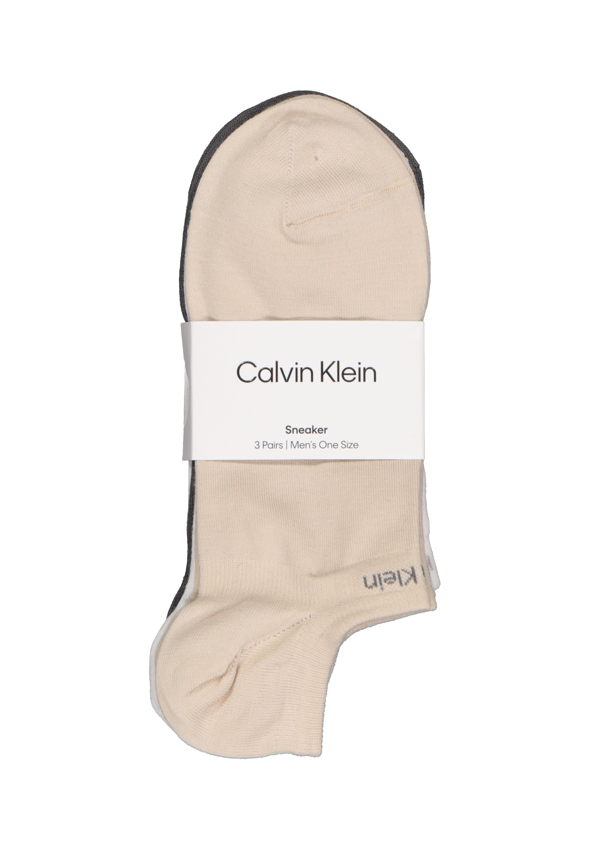 Calvin Klein herensokken Owen (3-pack), onzichtbare vochtregulerende sokken, beige, wit en grijs