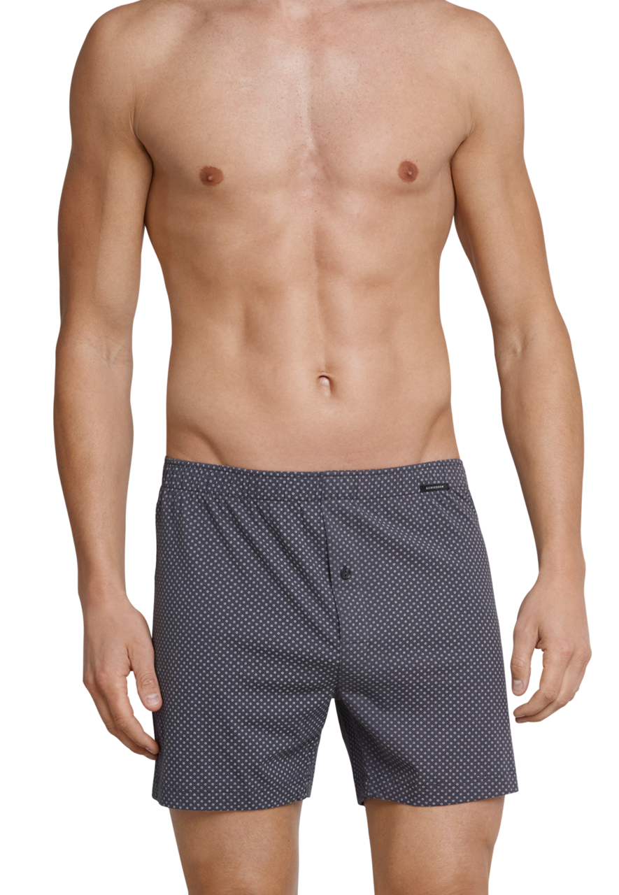 SCHIESSER Ebony boxer (1-pack), heren boxershort antraciet-wit