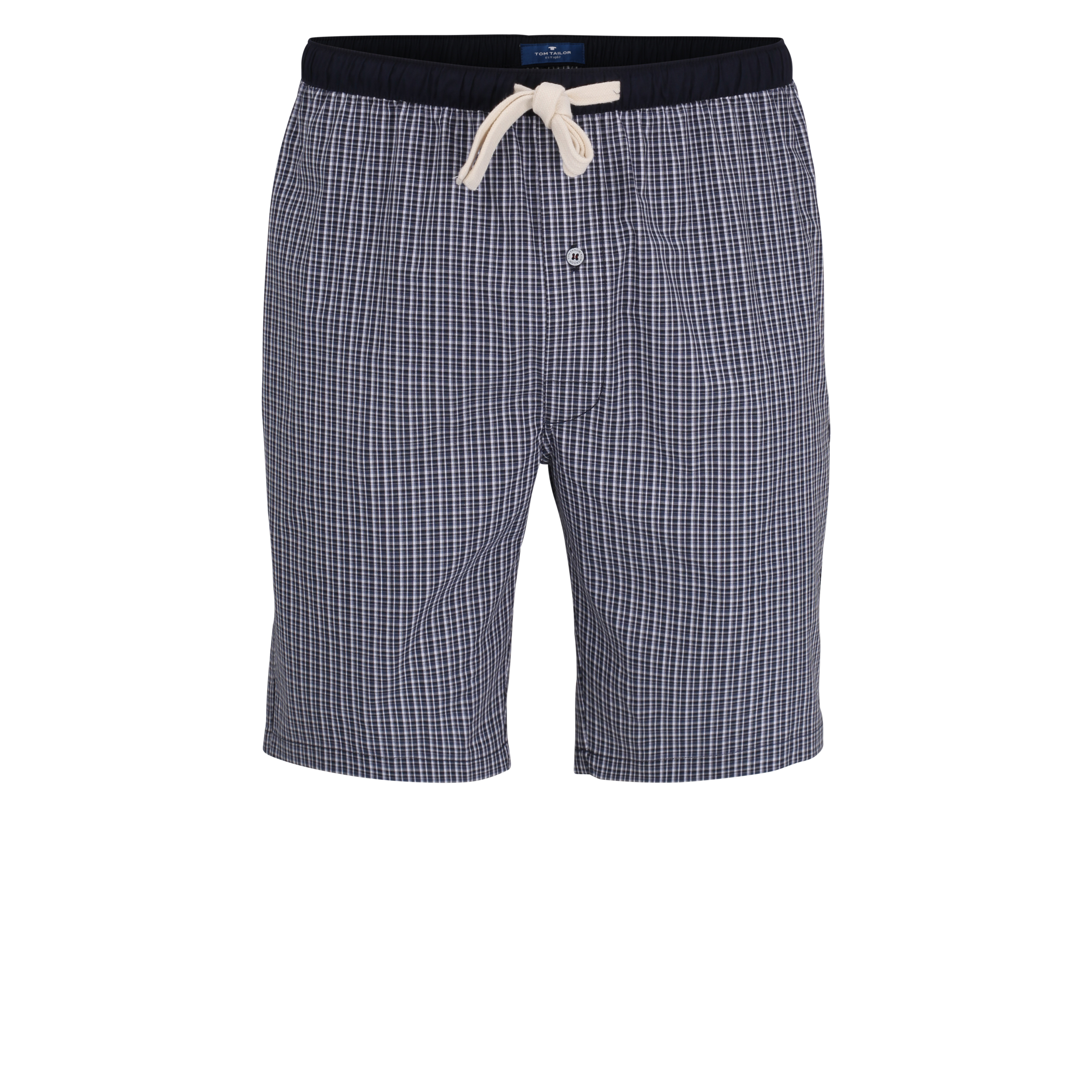 TOM TAILOR heren pyjama- of loungebroek, middenblauw geruit