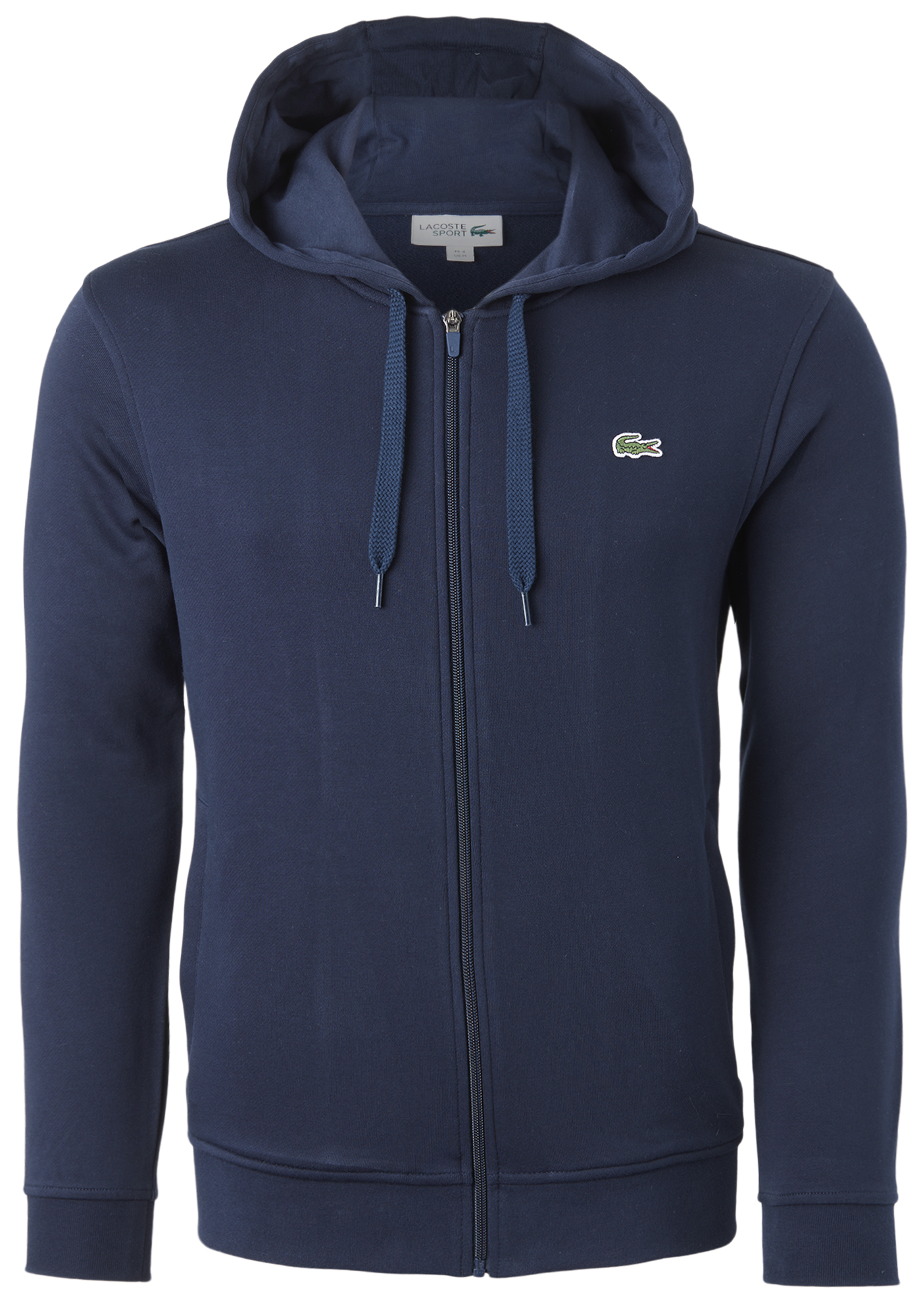Lacoste heren hoodie sweatsvest, met rits, donkerblauw