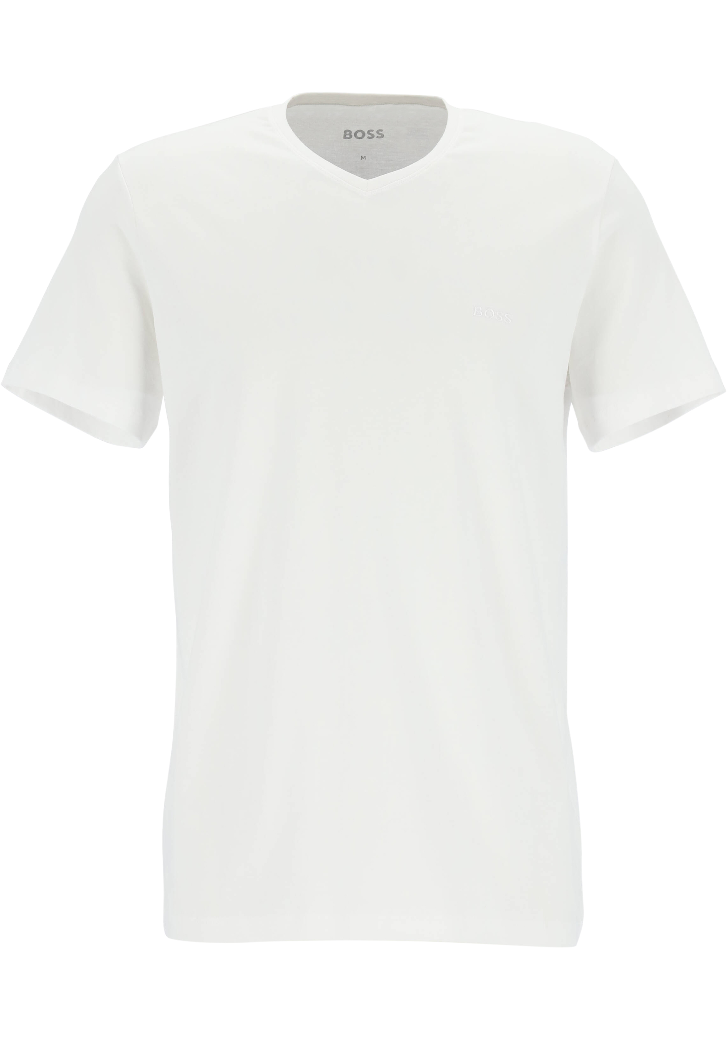 HUGO BOSS Comfort T-shirts relaxed fit (2-pack), heren T-shirts V-hals, wit