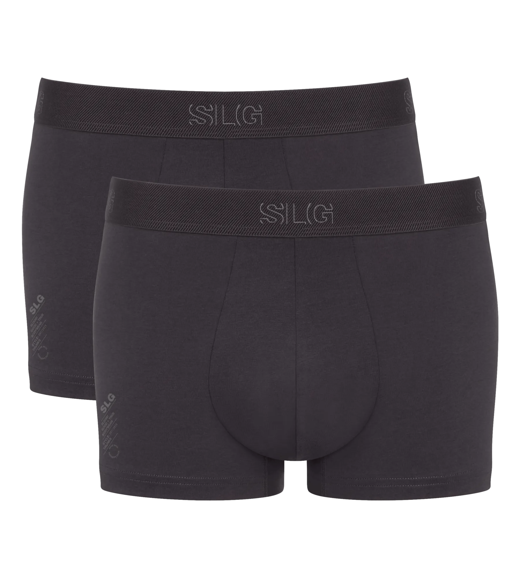 Sloggi Men SLG Base Trunk, heren boxershorts korte pijp (2-pack), donkergrijs