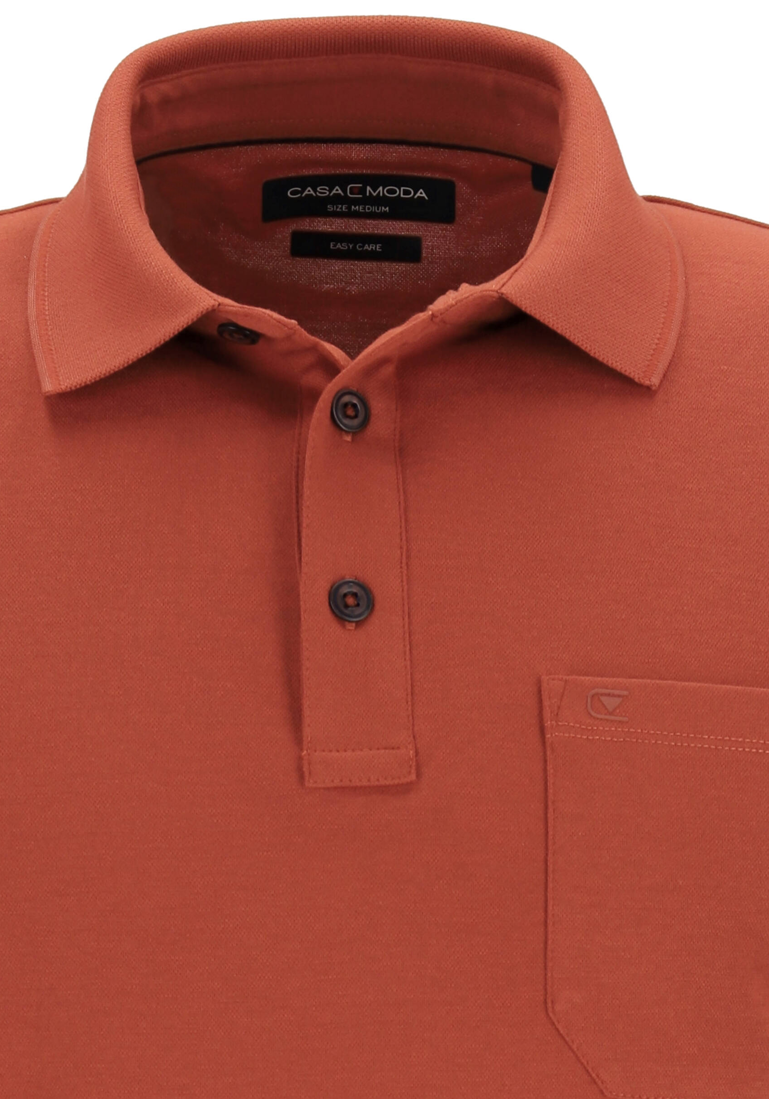 CASA MODA comfort fit poloshirt, roestbruin