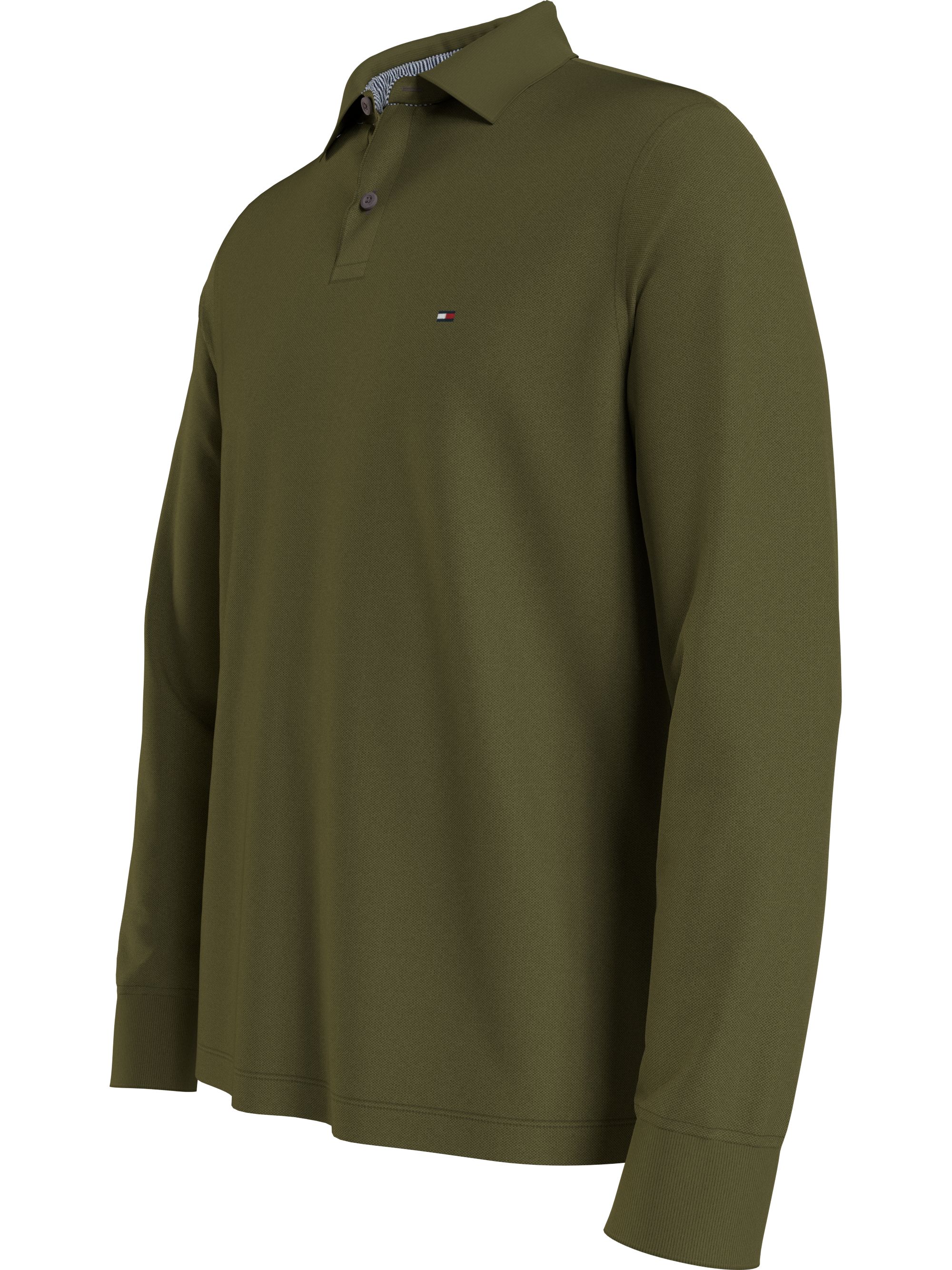 Tommy Hilfiger regular fit heren polo lange mouw, 1985 Regular Ls Polo, groen