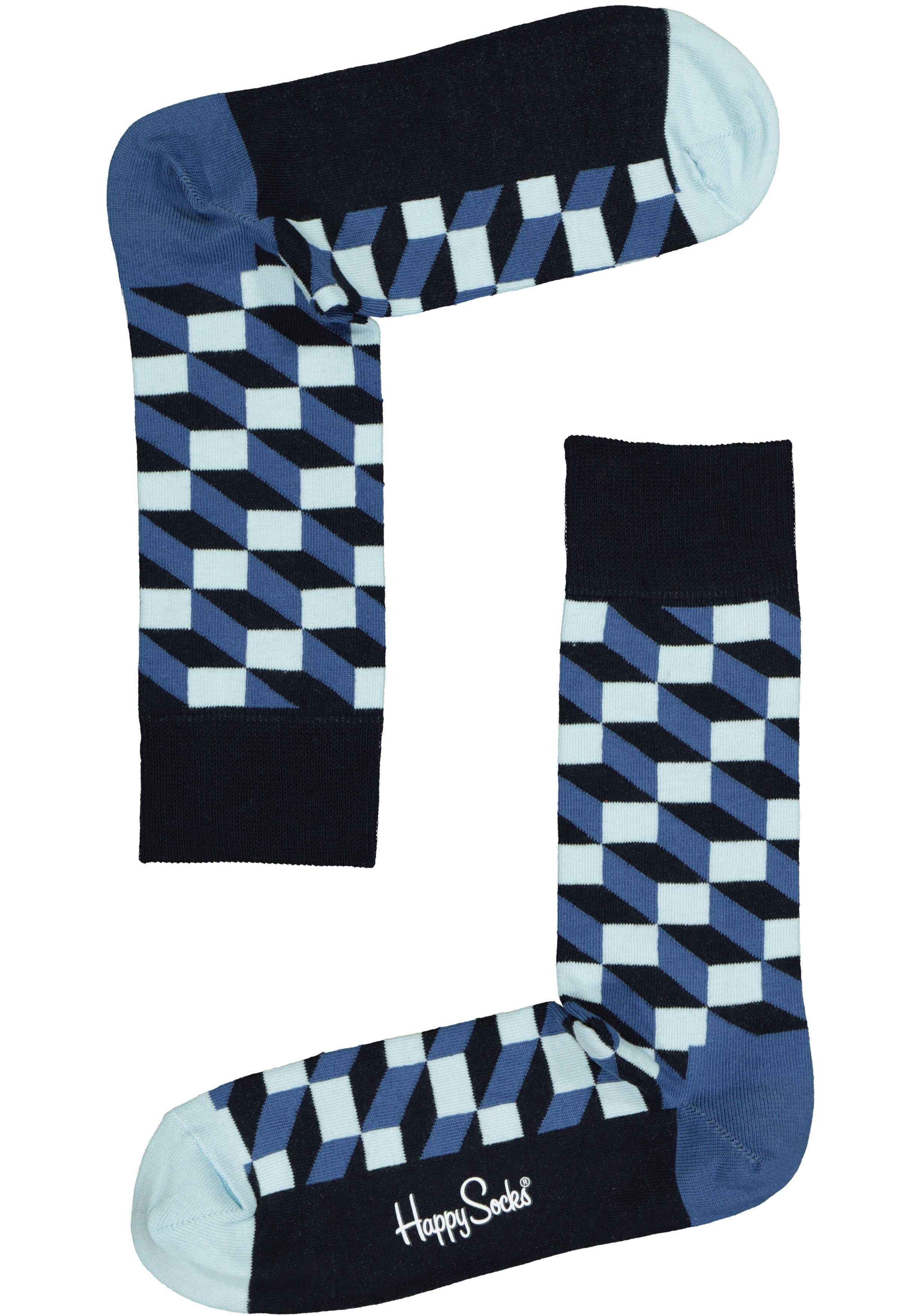 Happy Socks Filled Optic Sock, unisex sokken