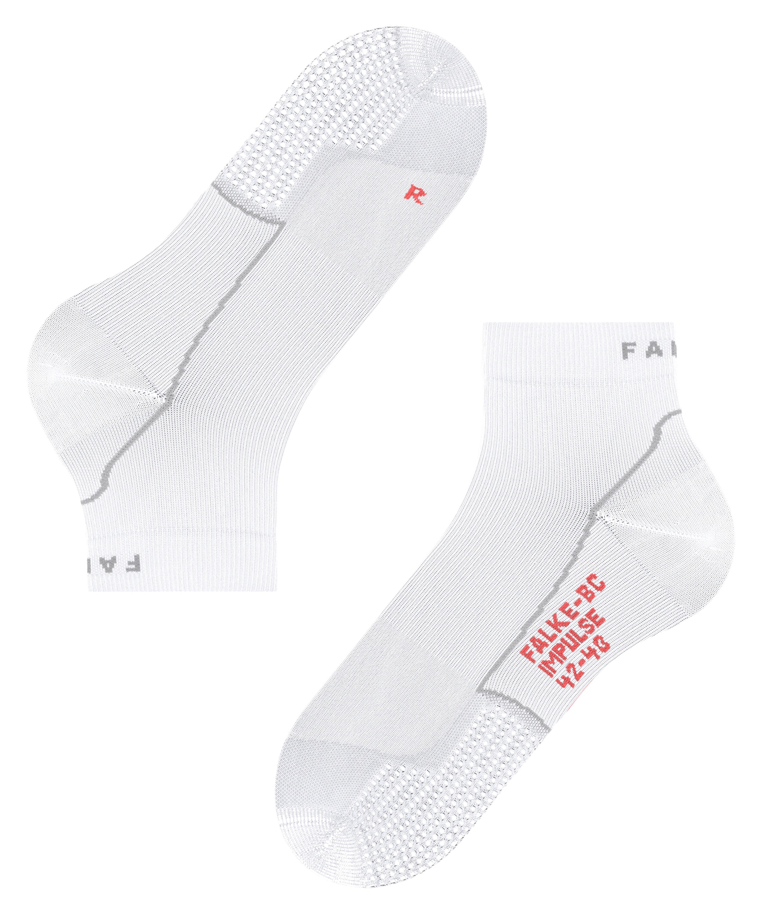 FALKE BC Impulse Short unisex biking sokken kort, wit (white)