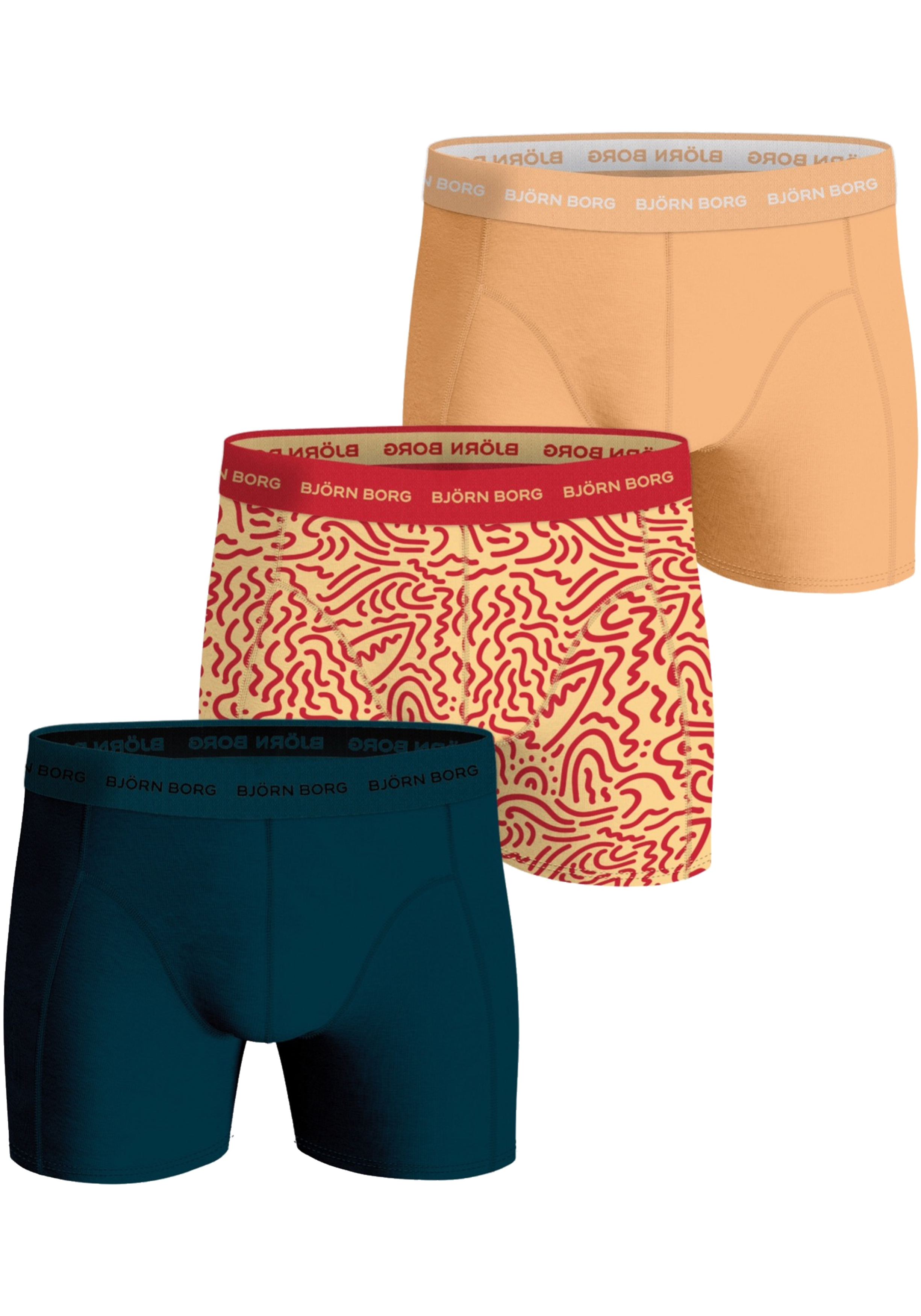 Bjorn Borg Cotton Stretch boxers, heren boxers normale lengte (3-pack), multicolor