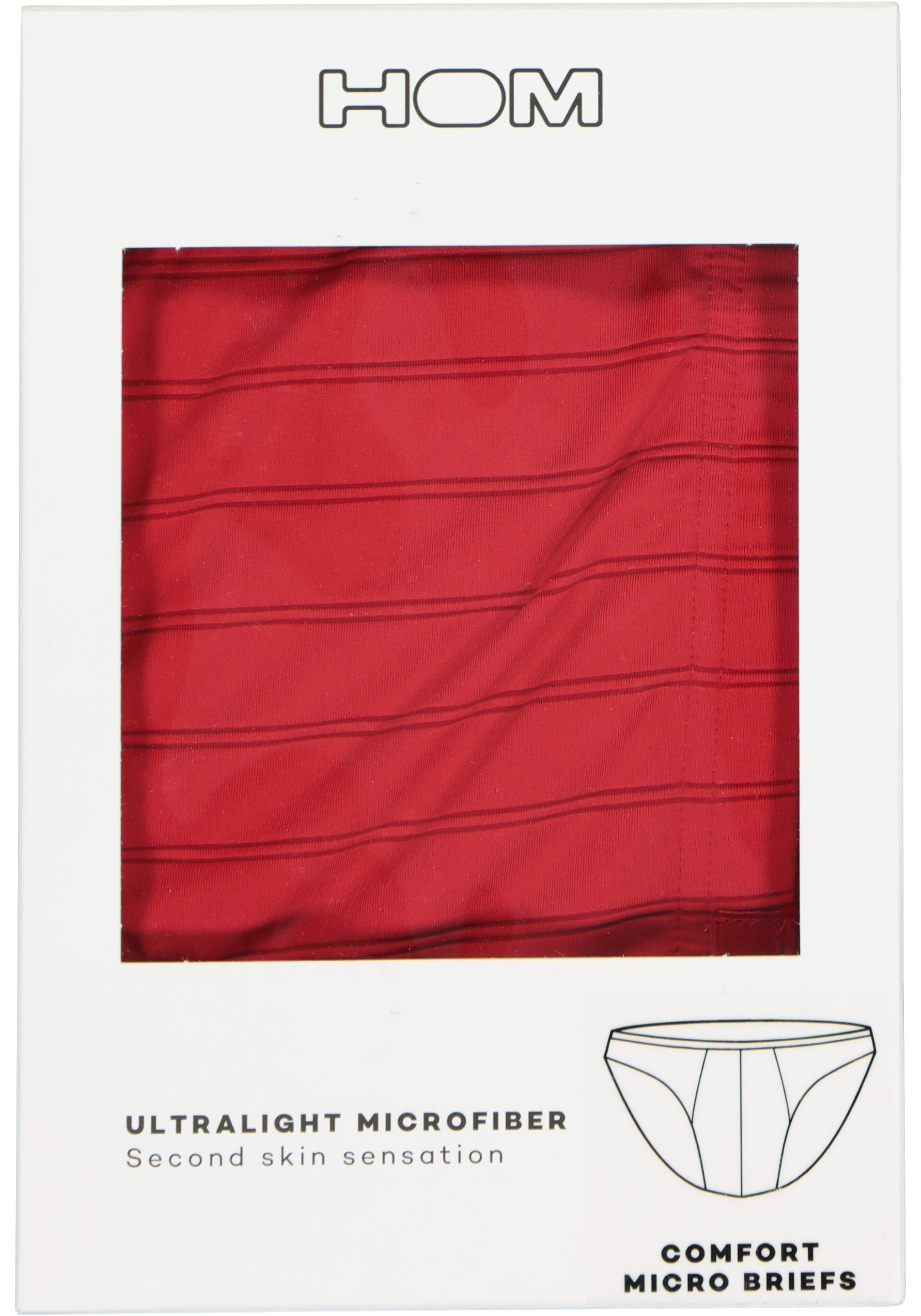 HOM Chic comfort micro briefs (1-pack), heren micro slip, rood