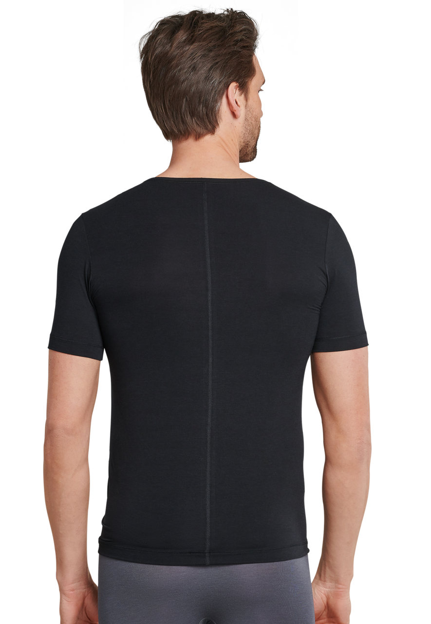 SCHIESSER Personal Fit T-shirt (1-pack), heren shirt korte mouwen v-hals zwart