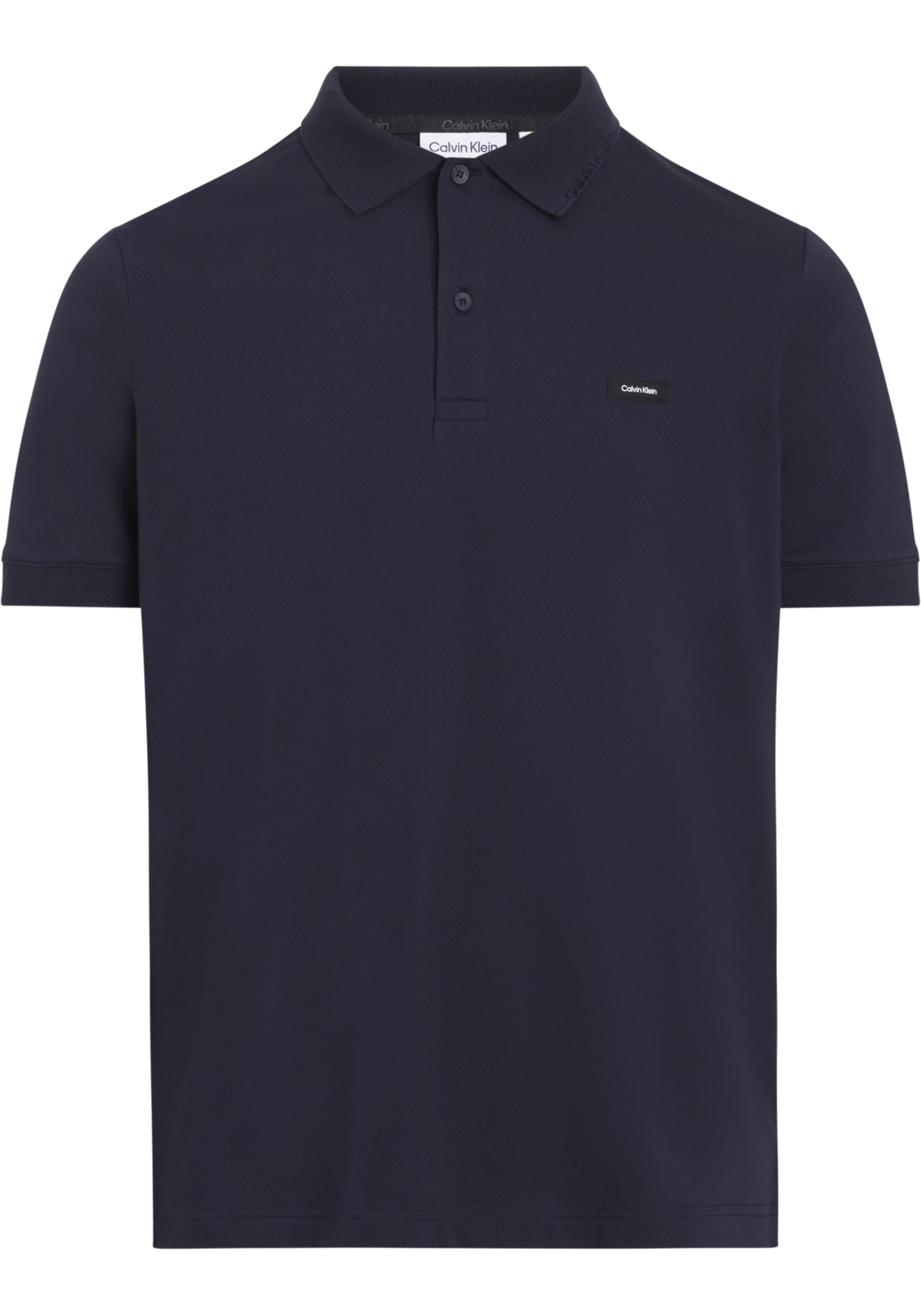 Calvin Klein Thermo Tech Pique Slim Polo, heren poloshirt, donkerblauw