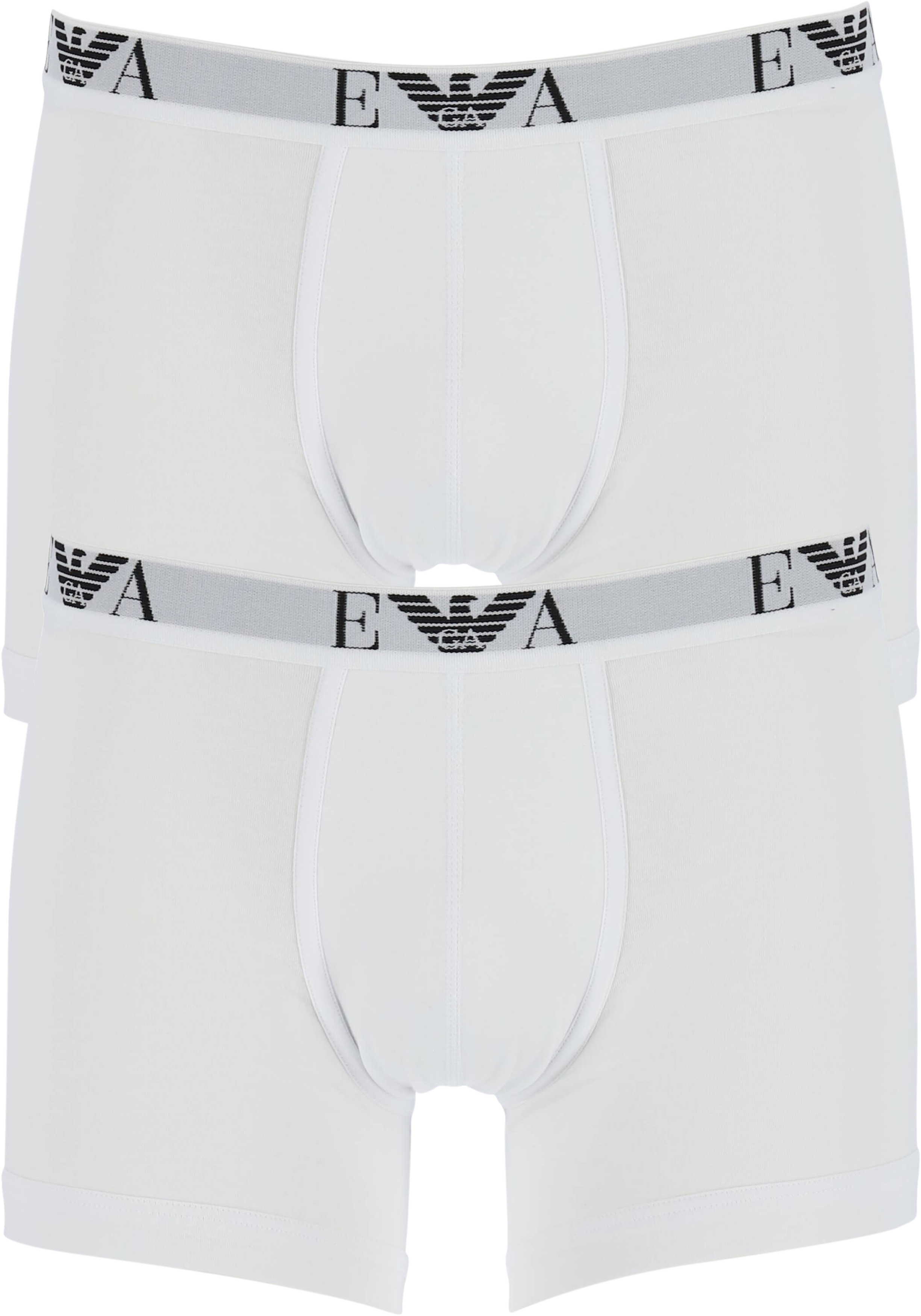 Emporio Armani Boxers Essential Monogram (2-pack), heren boxers normale lengte, wit 