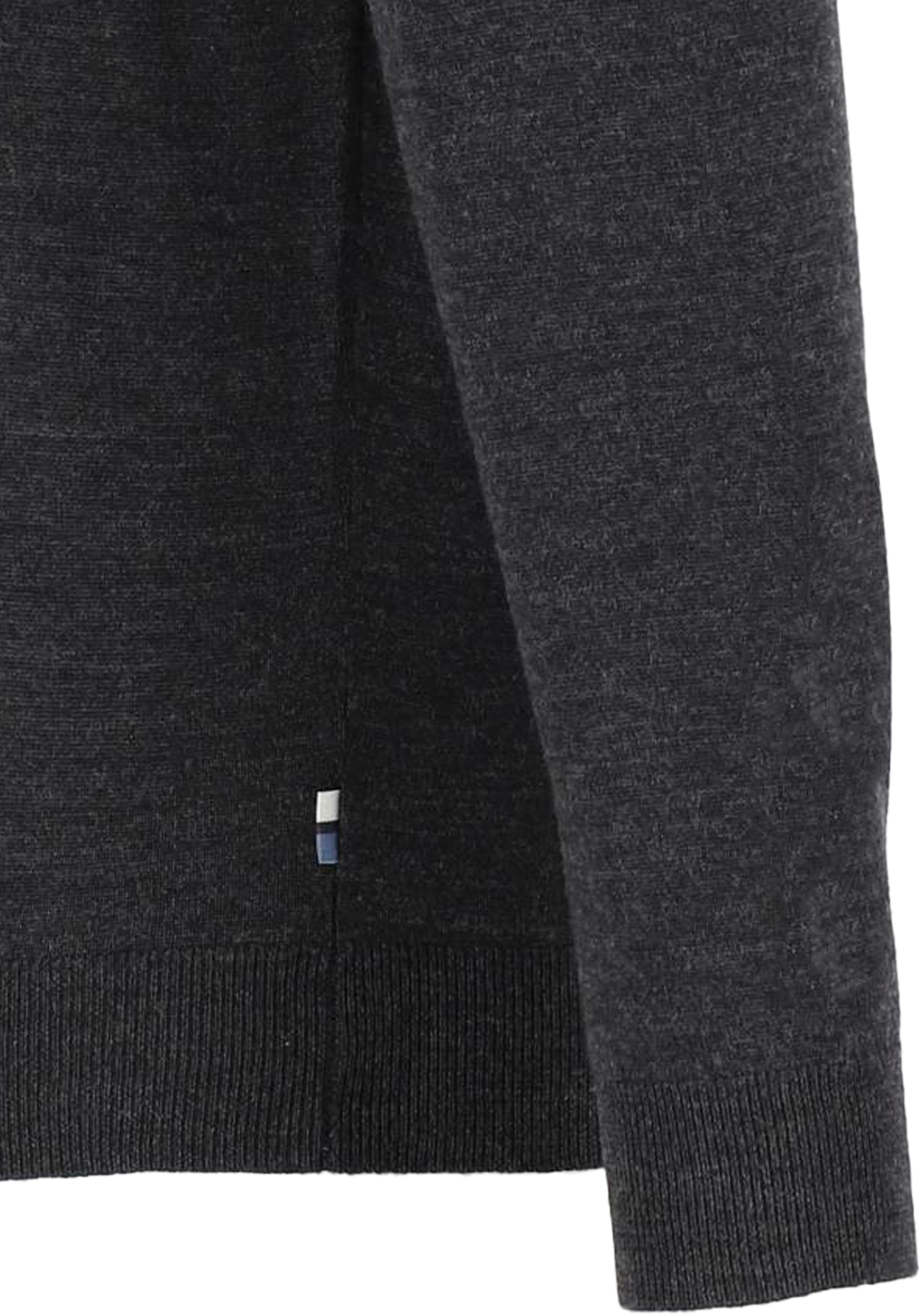 OLYMP modern fit trui wol, V-hals, antraciet grijs