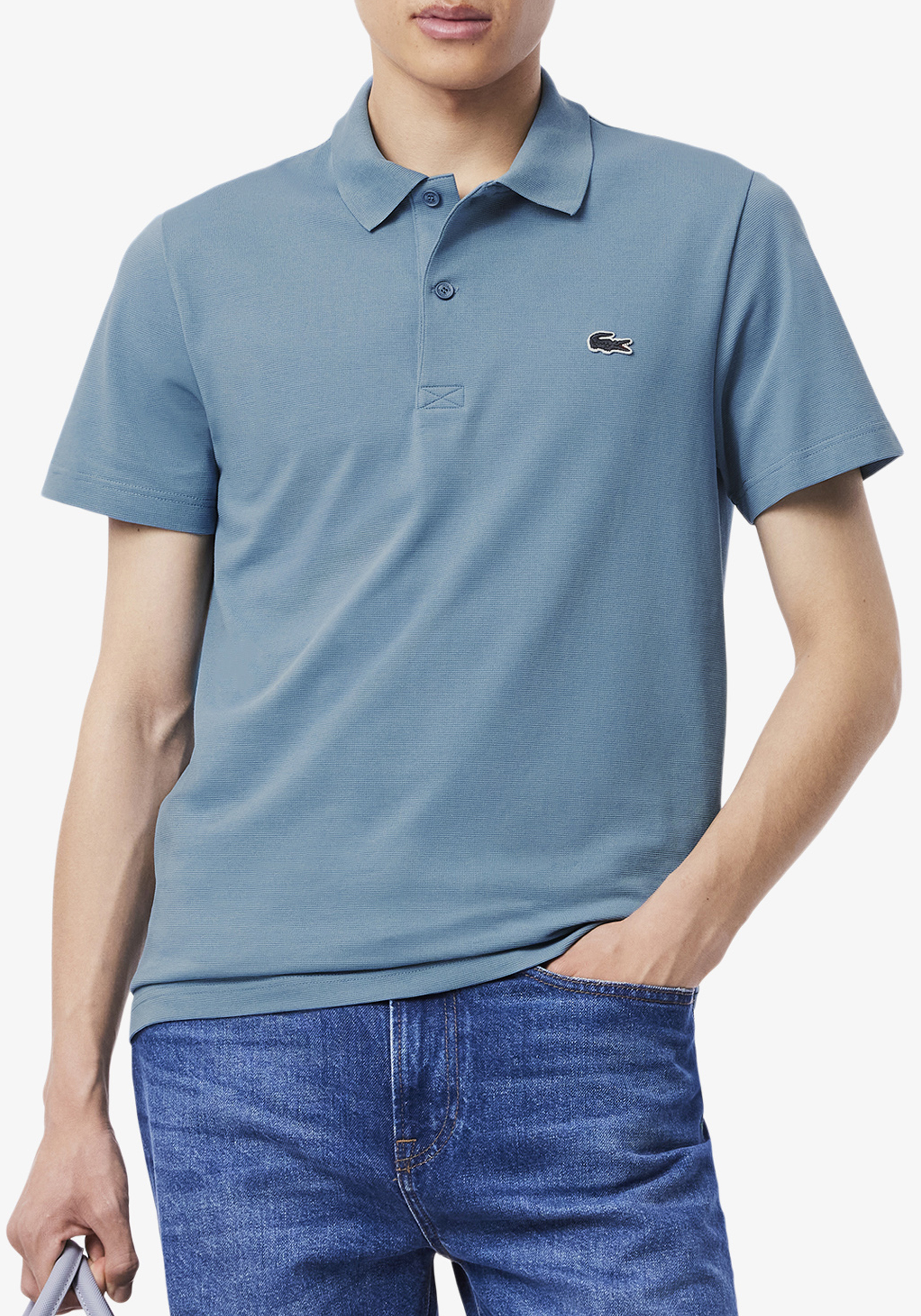 Lacoste Sport Polo Regular Fit stretch, leisteen blauw grijs