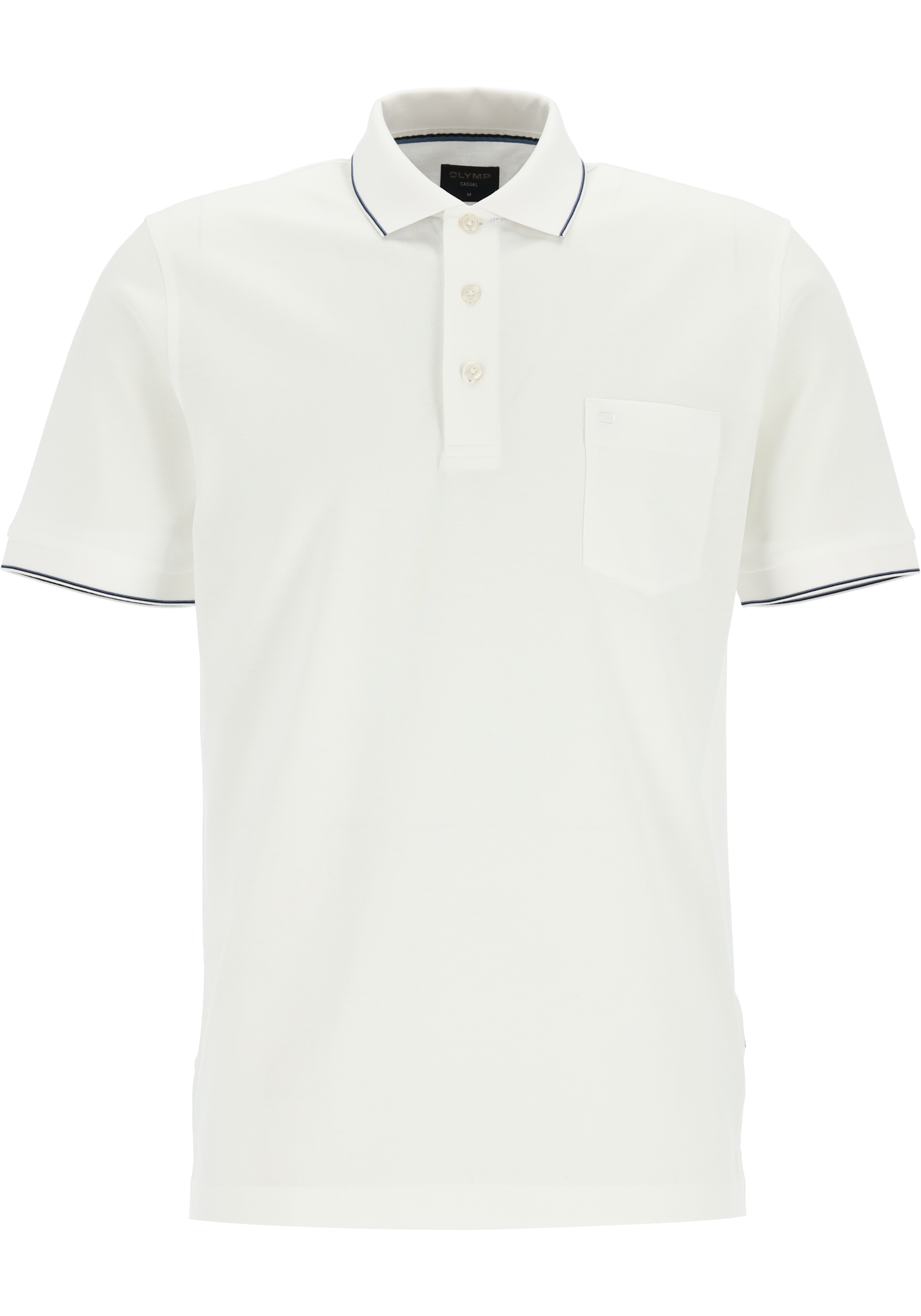 OLYMP Polo Casual, modern fit polo, wit
