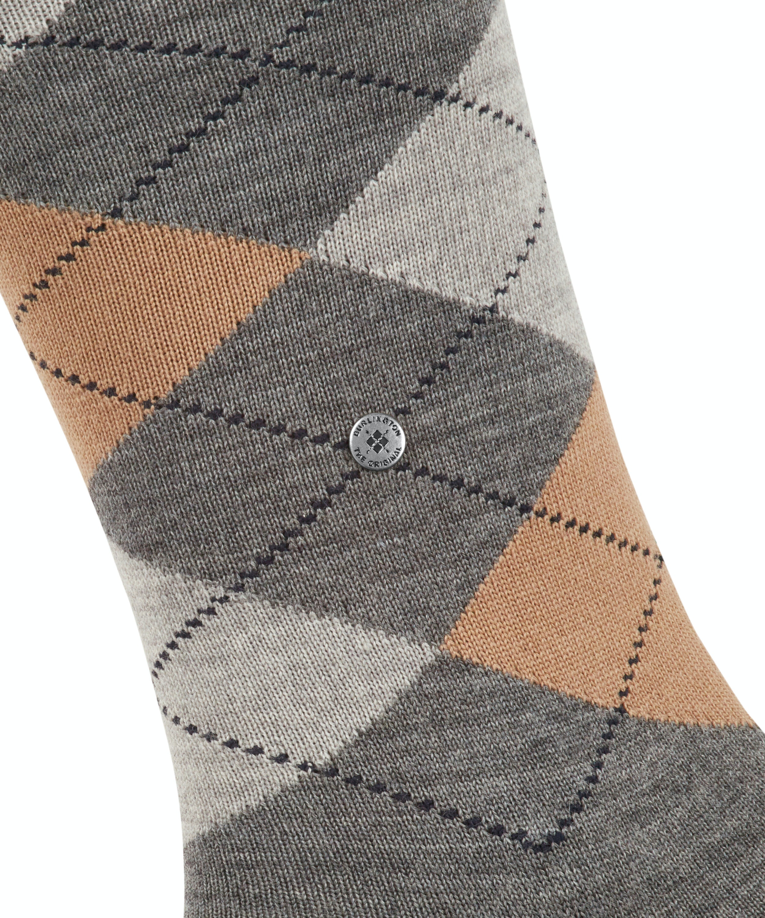 Burlington Edinburgh heren kniekousen, grijs (anthracite mel.)