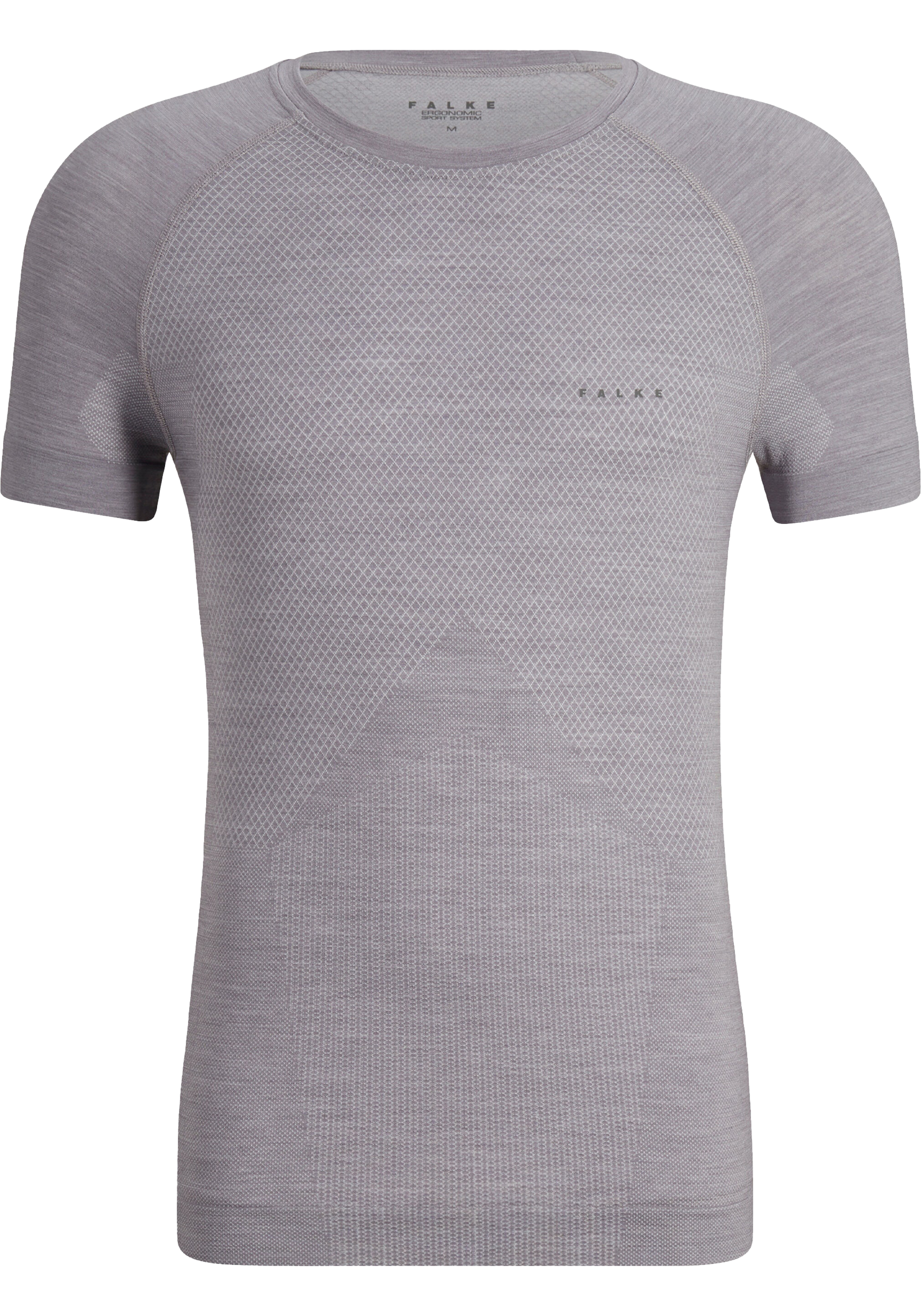 FALKE heren T-shirt Wool-Tech Light, thermoshirt, grijs (grey-heather)