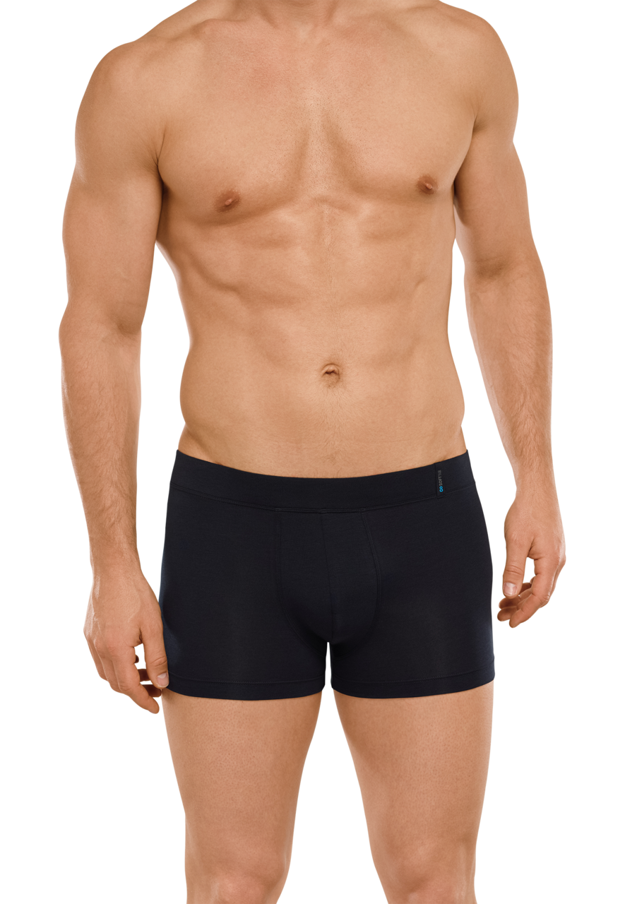 SCHIESSER Long Life Soft boxer (1-pack), heren short blauwzwart