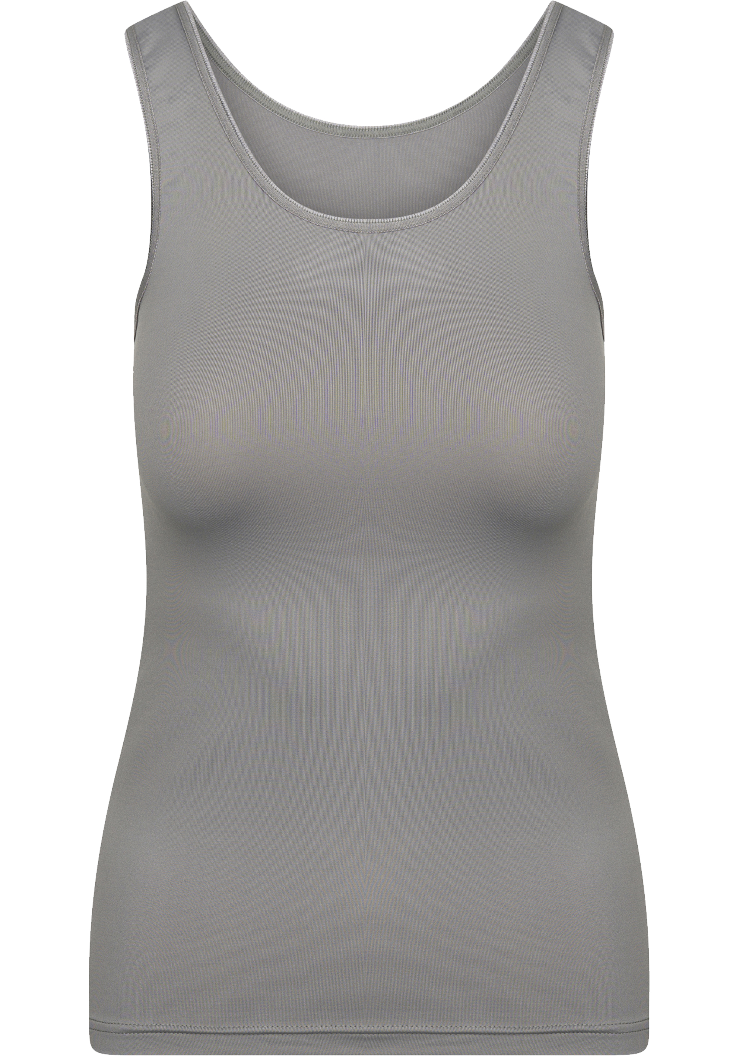 RJ Bodywear Pure Color dames top (1-pack), hemdje met brede banden, midden grijs
