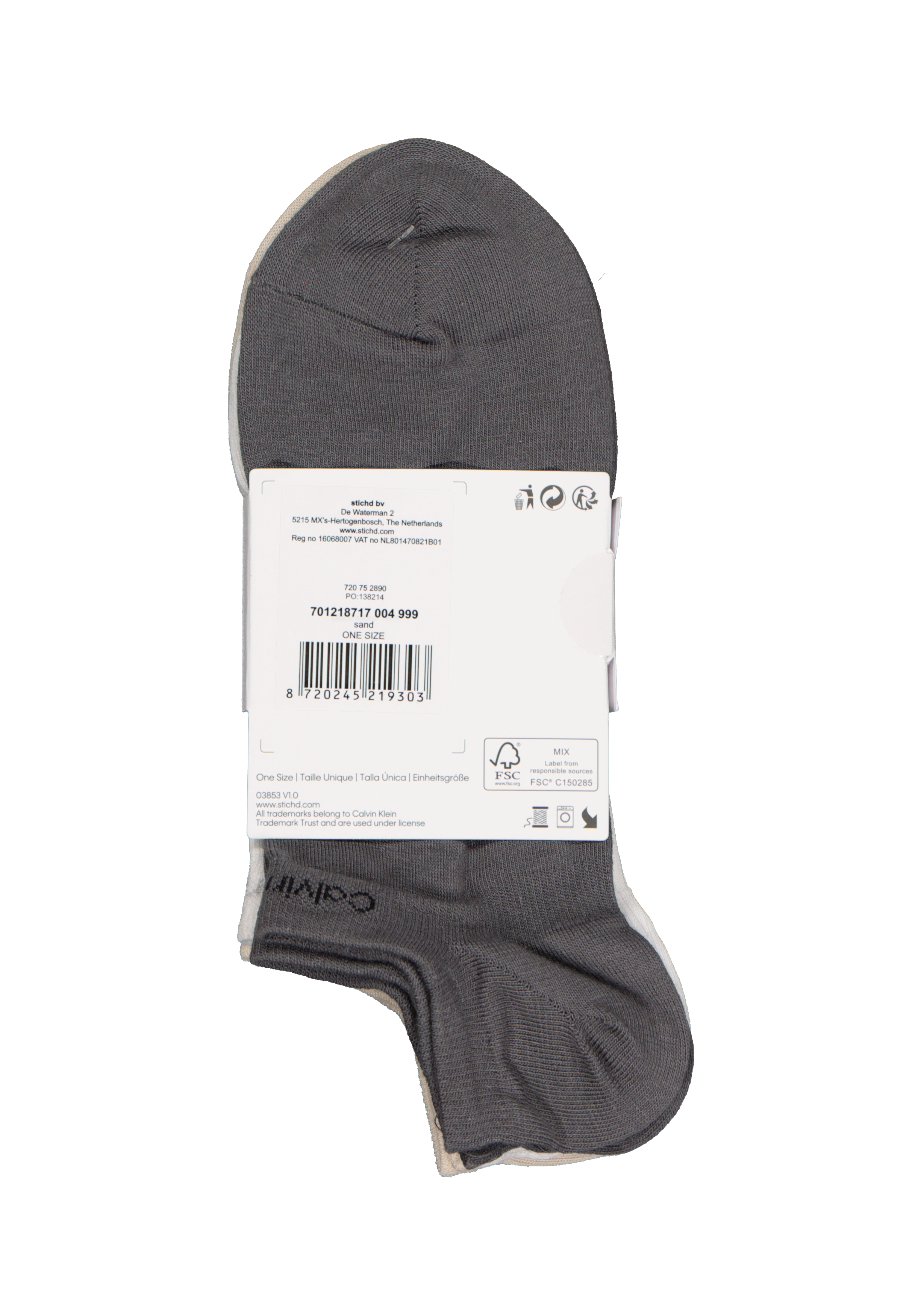 Calvin Klein herensokken Owen (3-pack), onzichtbare vochtregulerende sokken, beige, wit en grijs