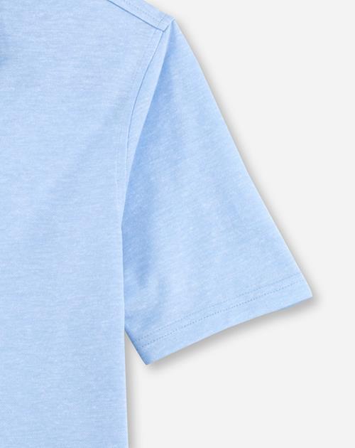 OLYMP Level Five Casual body fit polo, lichtblauw