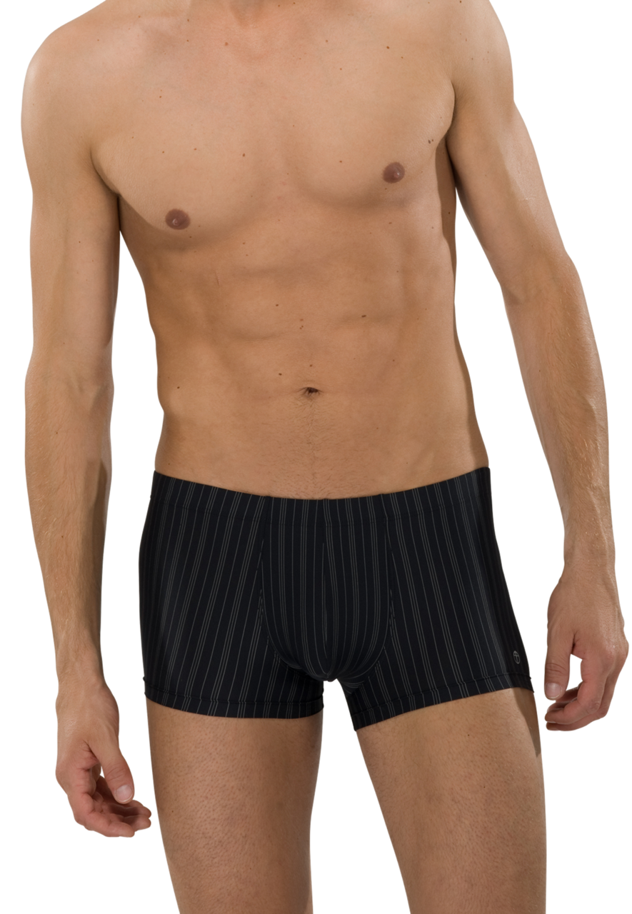 SCHIESSER Nachtschwarmer boxer (1-pack), heren short microvezel zwart gestreept