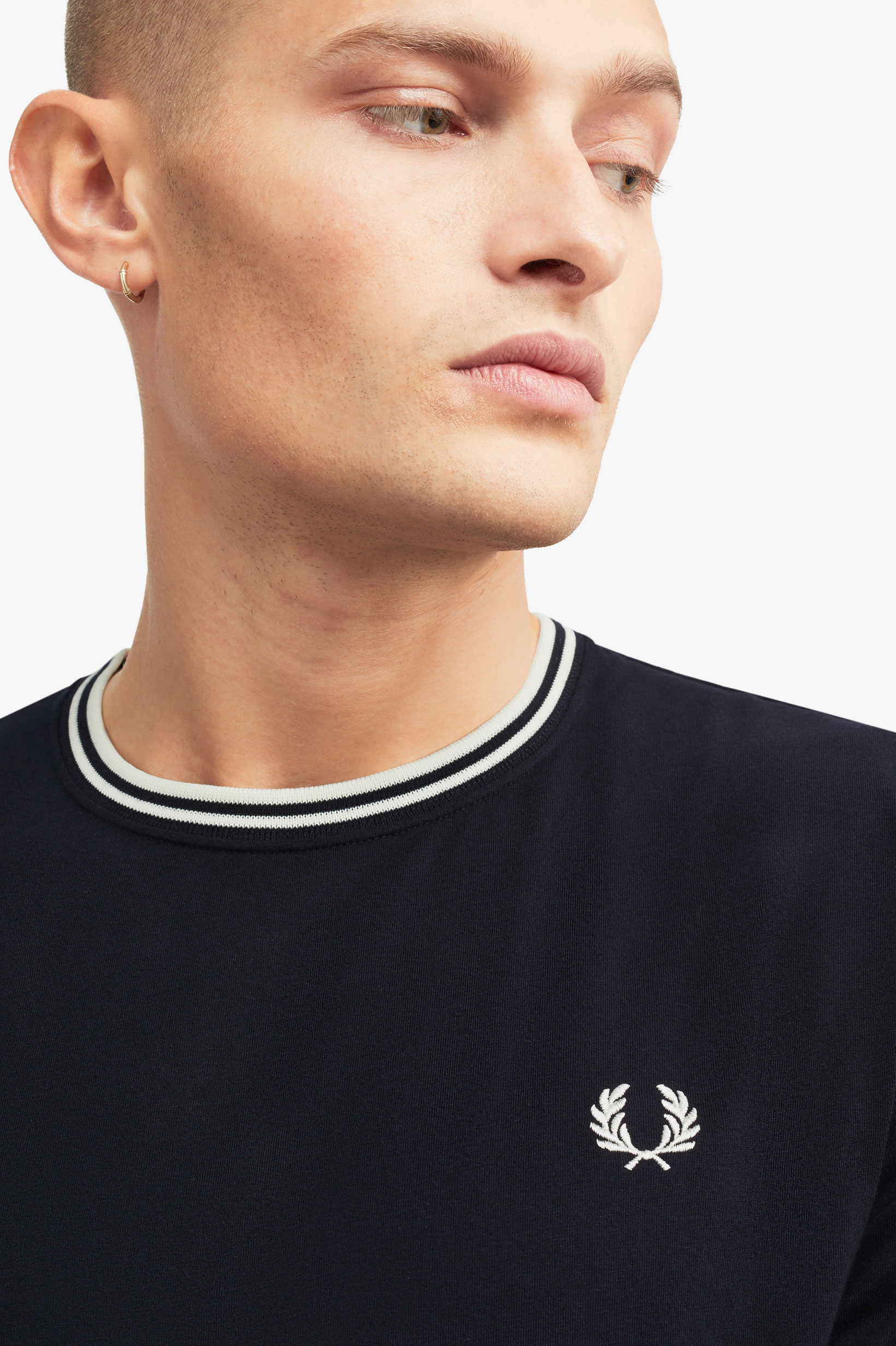 Fred Perry Twin Tipped regular fit T-shirt M1588, korte mouw O-hals, blauw