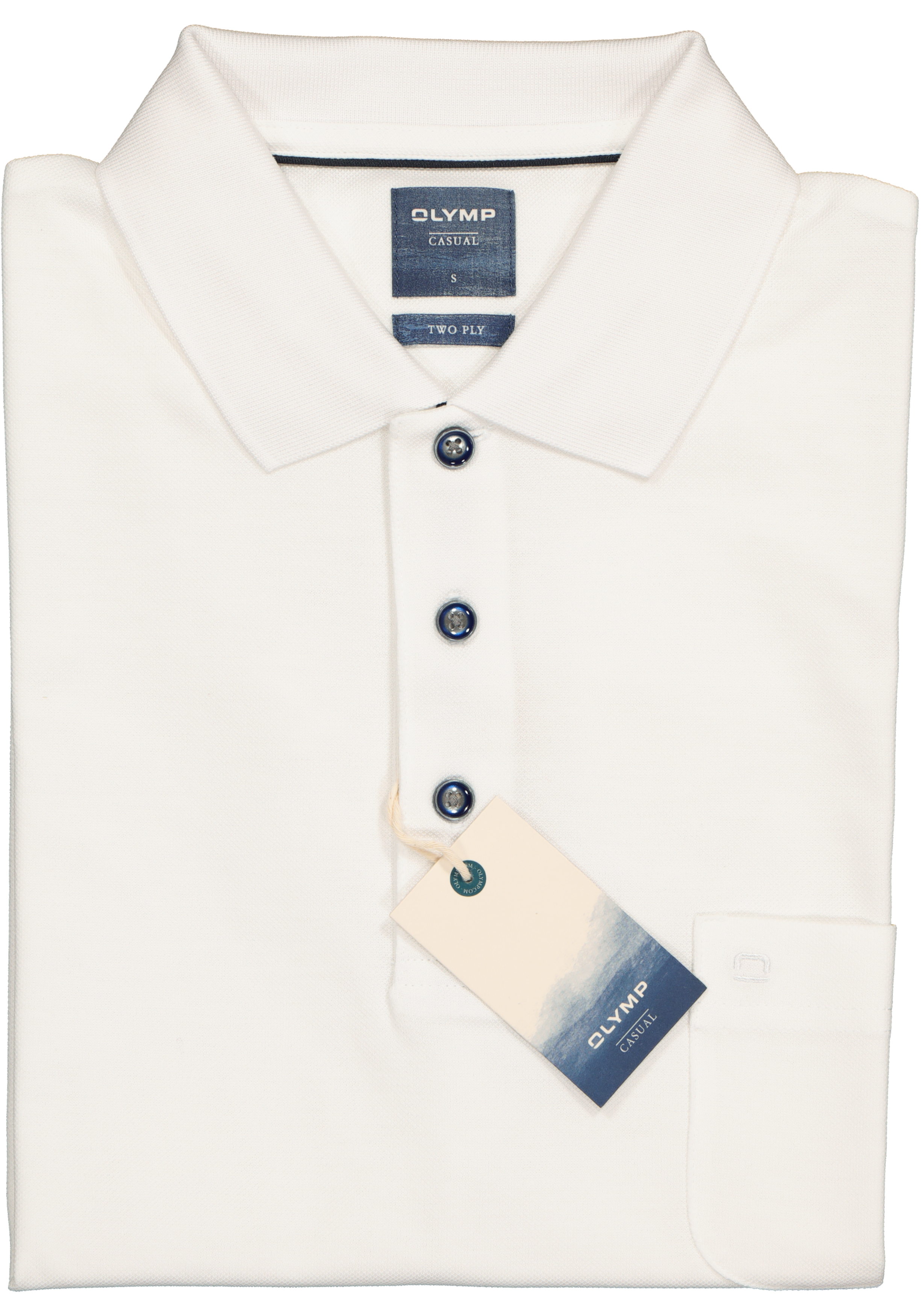 OLYMP modern fit poloshirt, wit