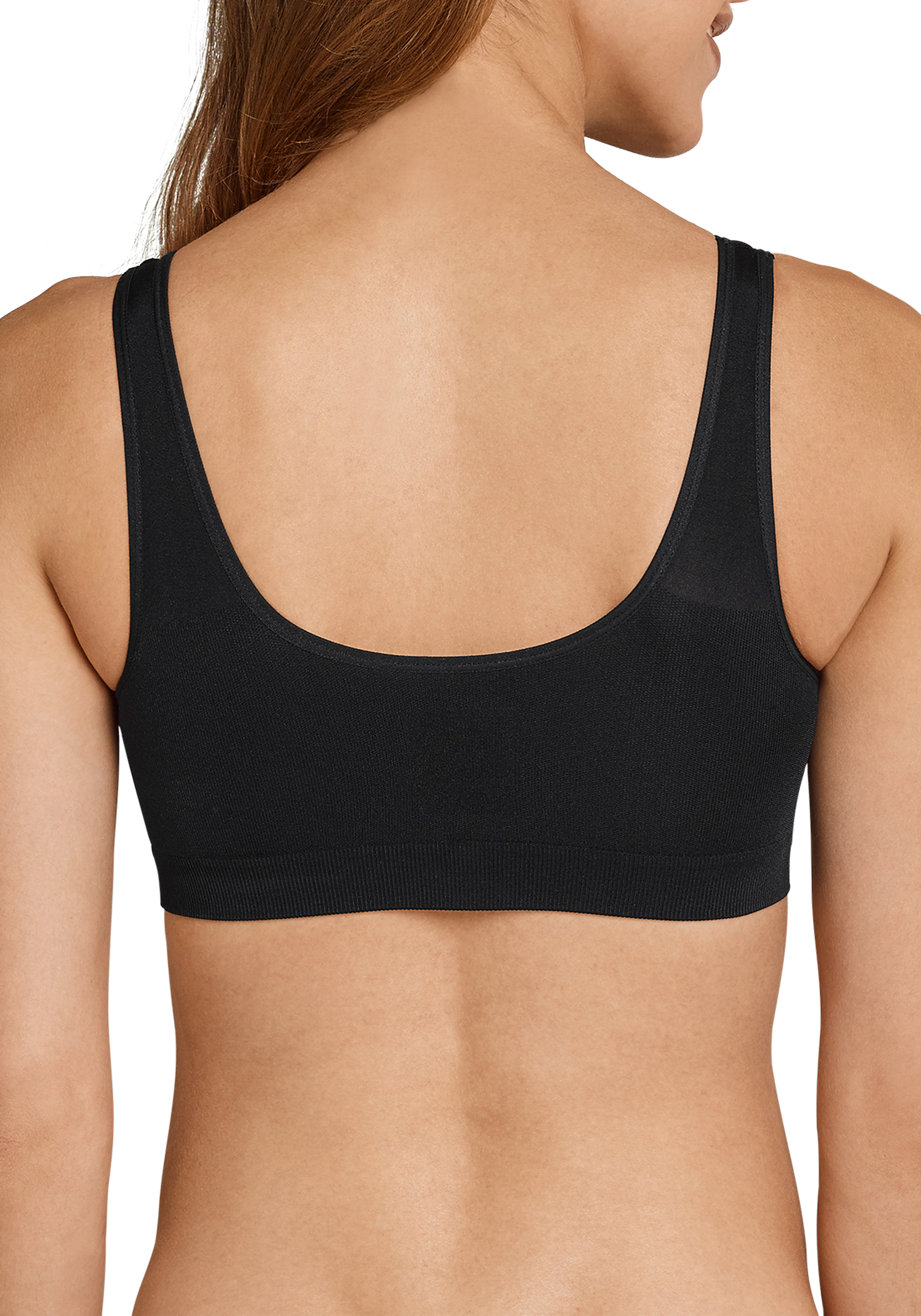 SCHIESSER Seamless Light dames bralette, met uitneembare cups, zwart