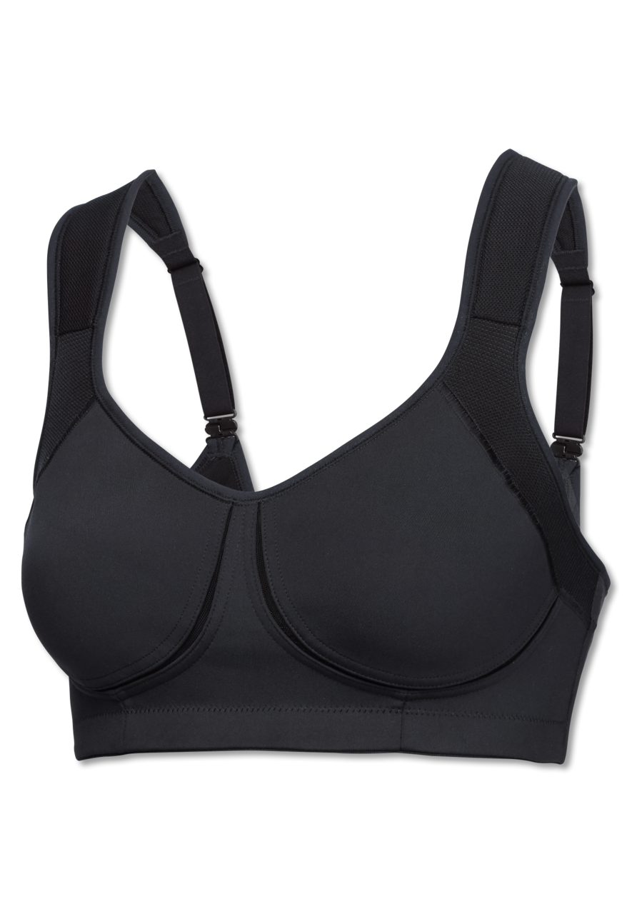 SCHIESSER Active bh (1-pack), dames sportbeha voorgevormde cups zonder beugel high support zwart