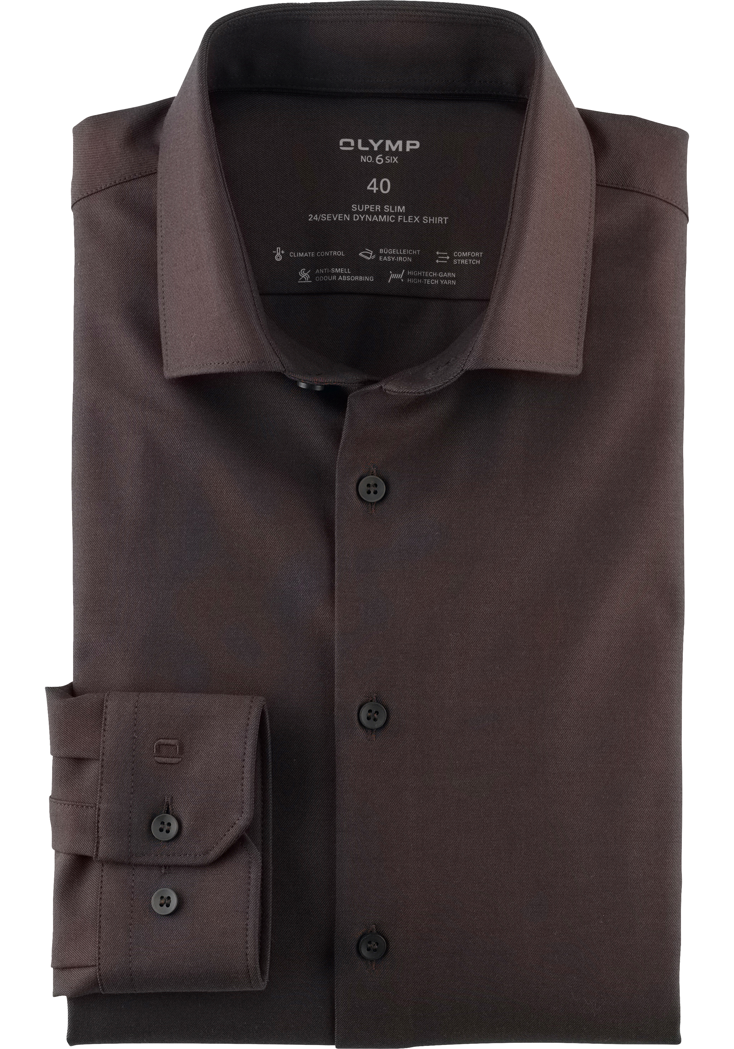 OLYMP No. 6 Six super slim fit overhemd, popeline, smaragdgroen