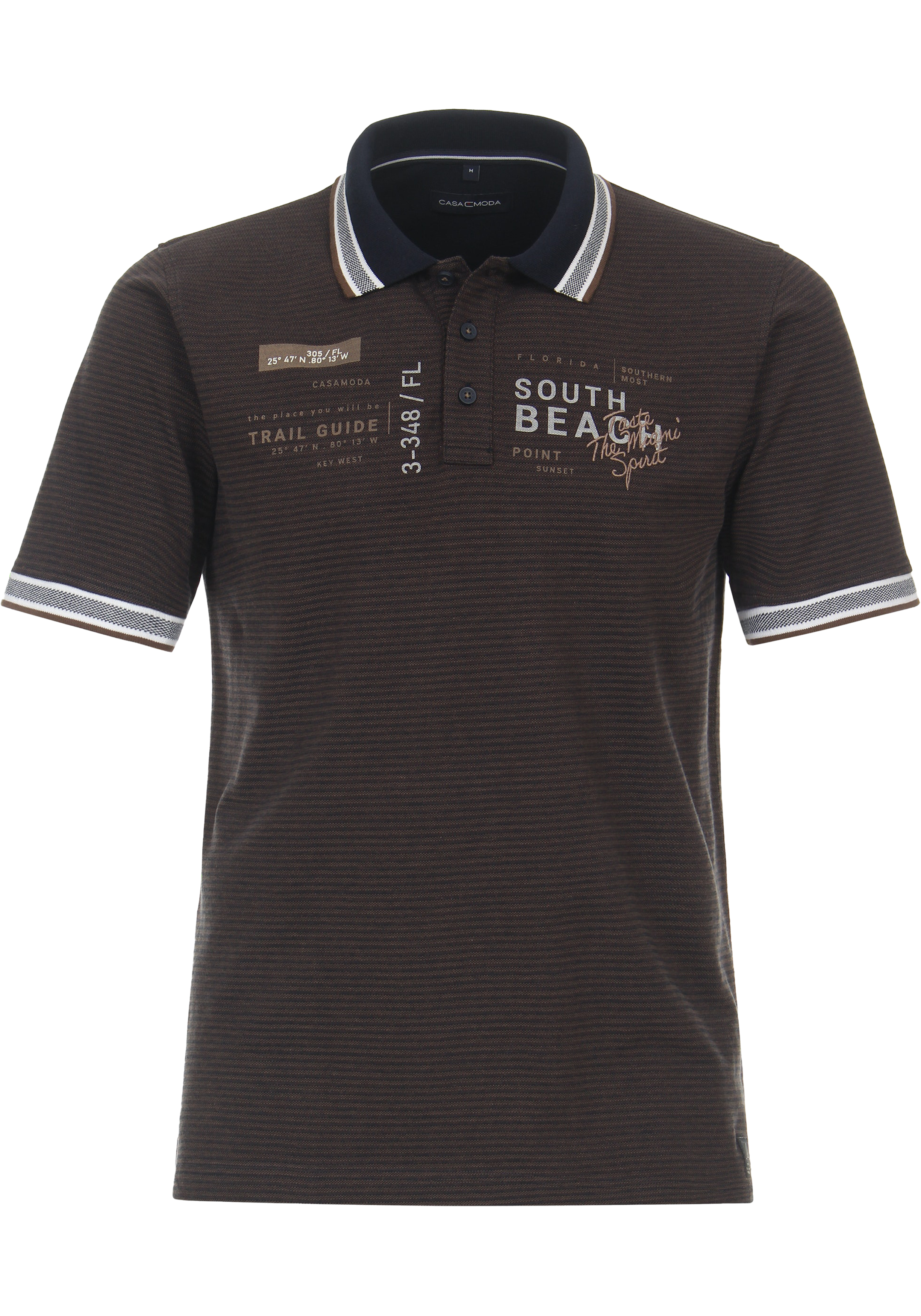 CASA MODA comfort fit heren polo, beige