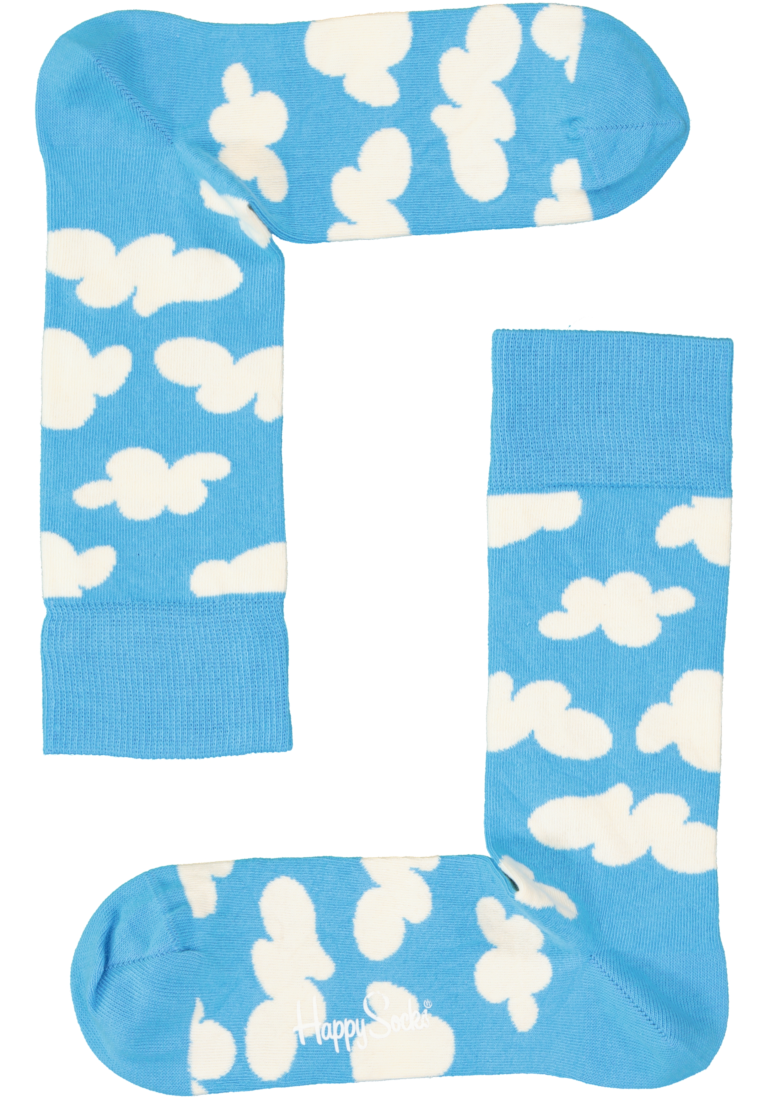 Happy Socks Cloudy Sock, unisex sokken, blauwe lucht met lichte bewolking
