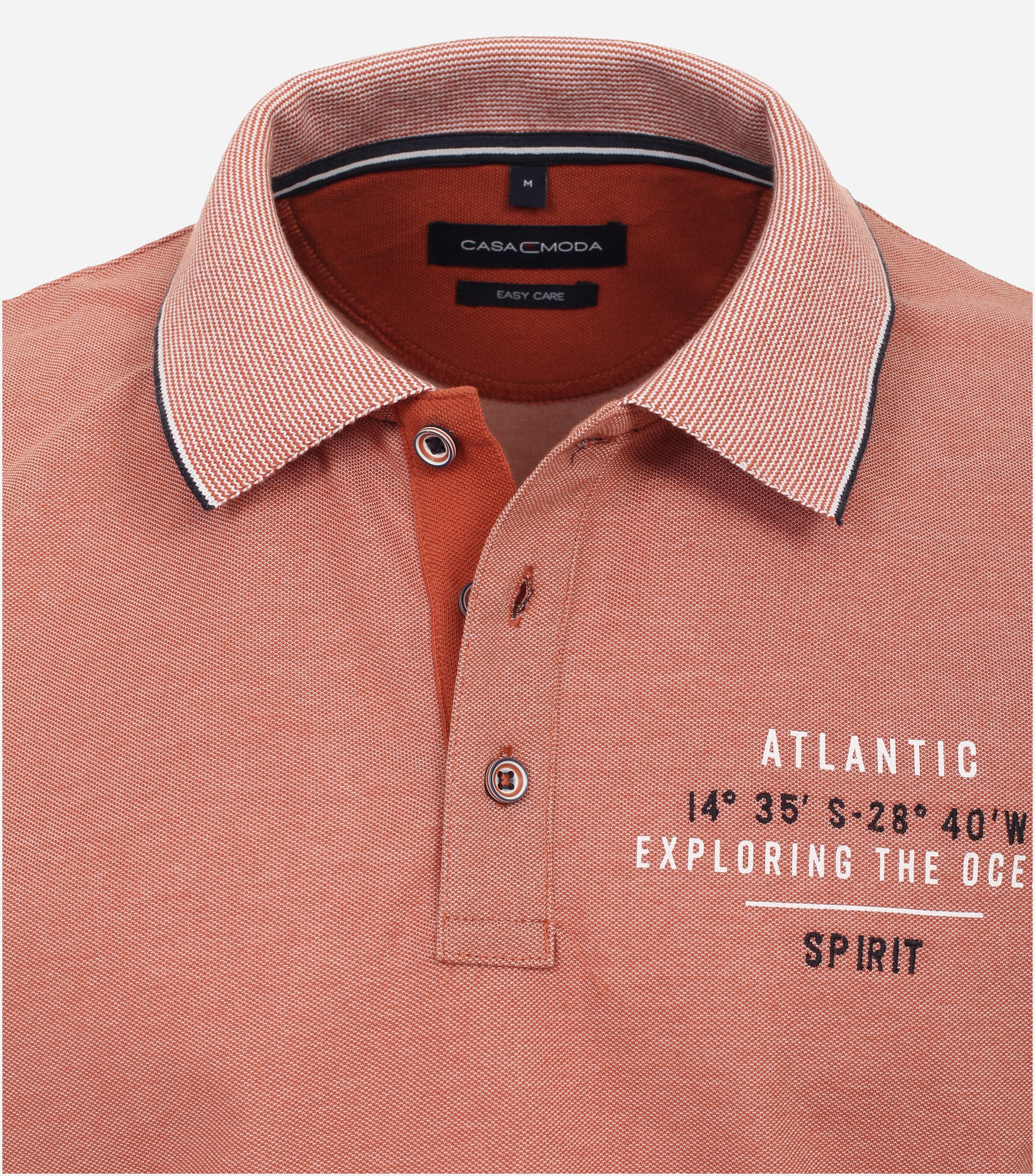 CASA MODA comfort fit heren polo, oranje