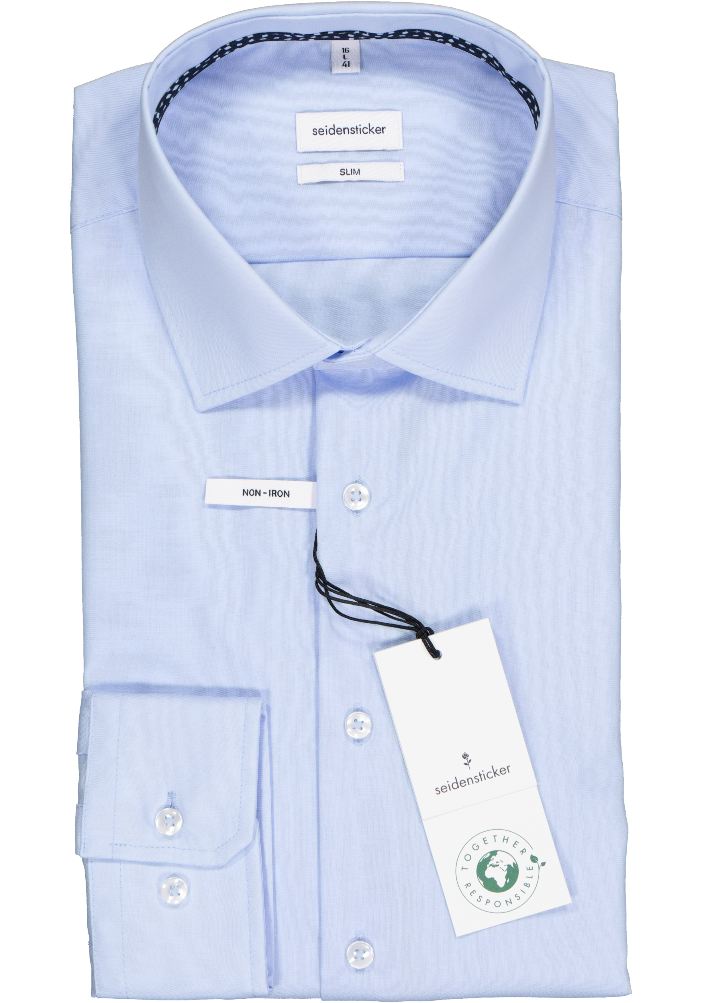 Seidensticker slim fit overhemd, lichtblauw (contrast)  