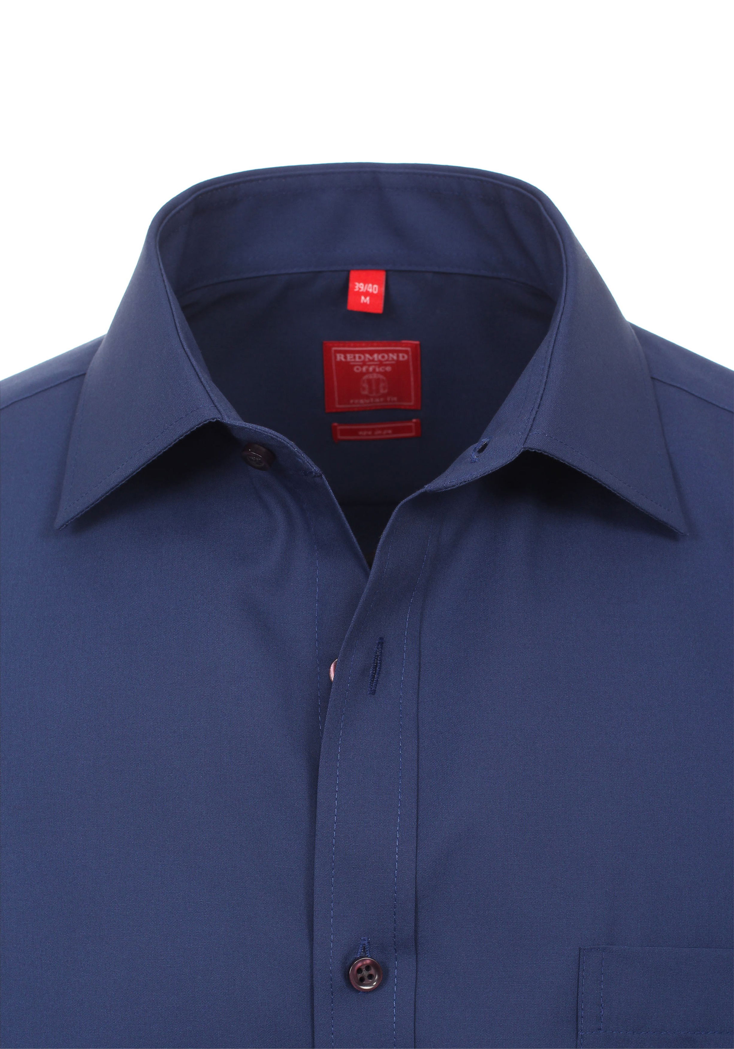 Redmond regular fit overhemd, marine blauw
