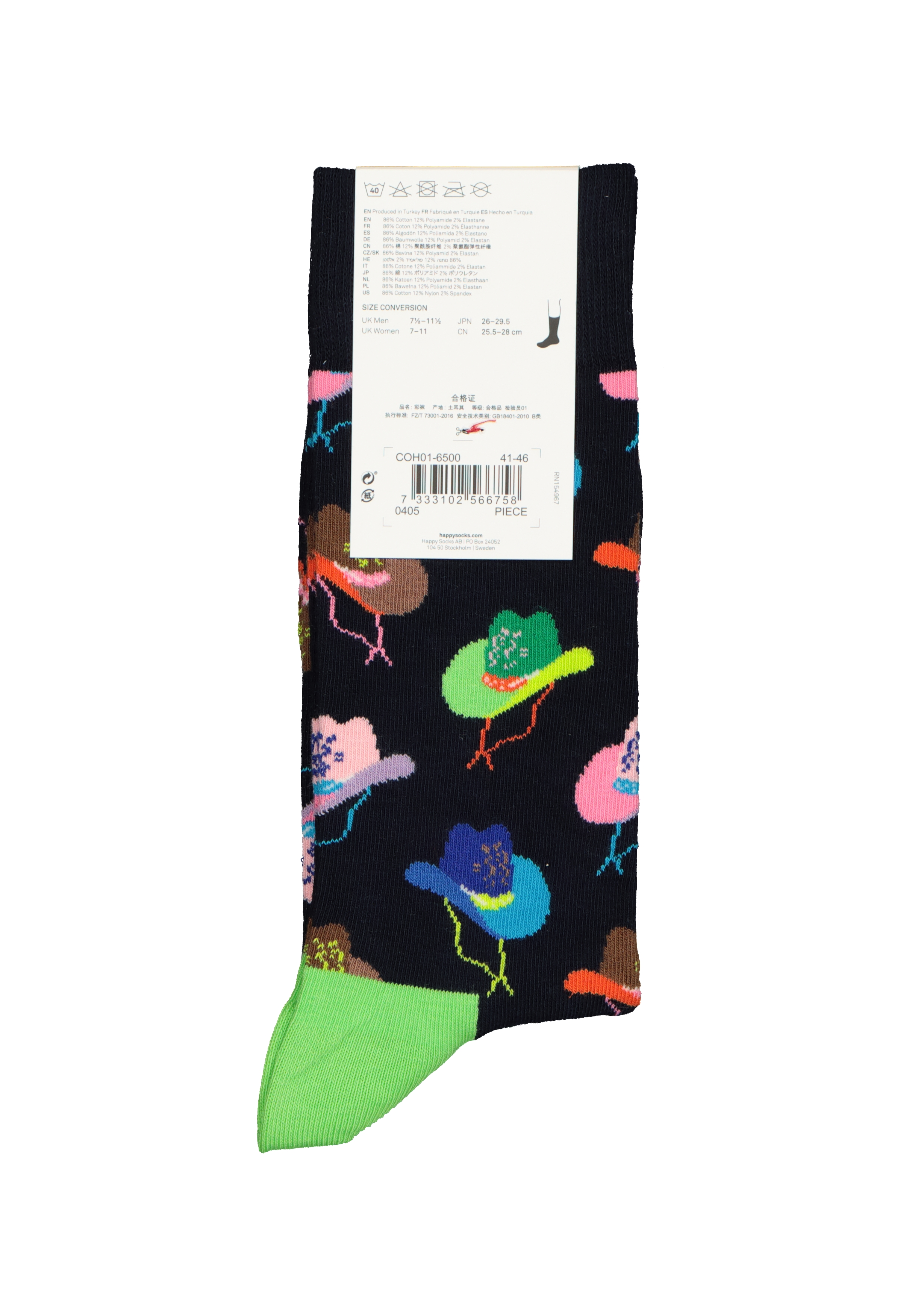 Happy Socks Cowboy Hat Sock, unisex sokken