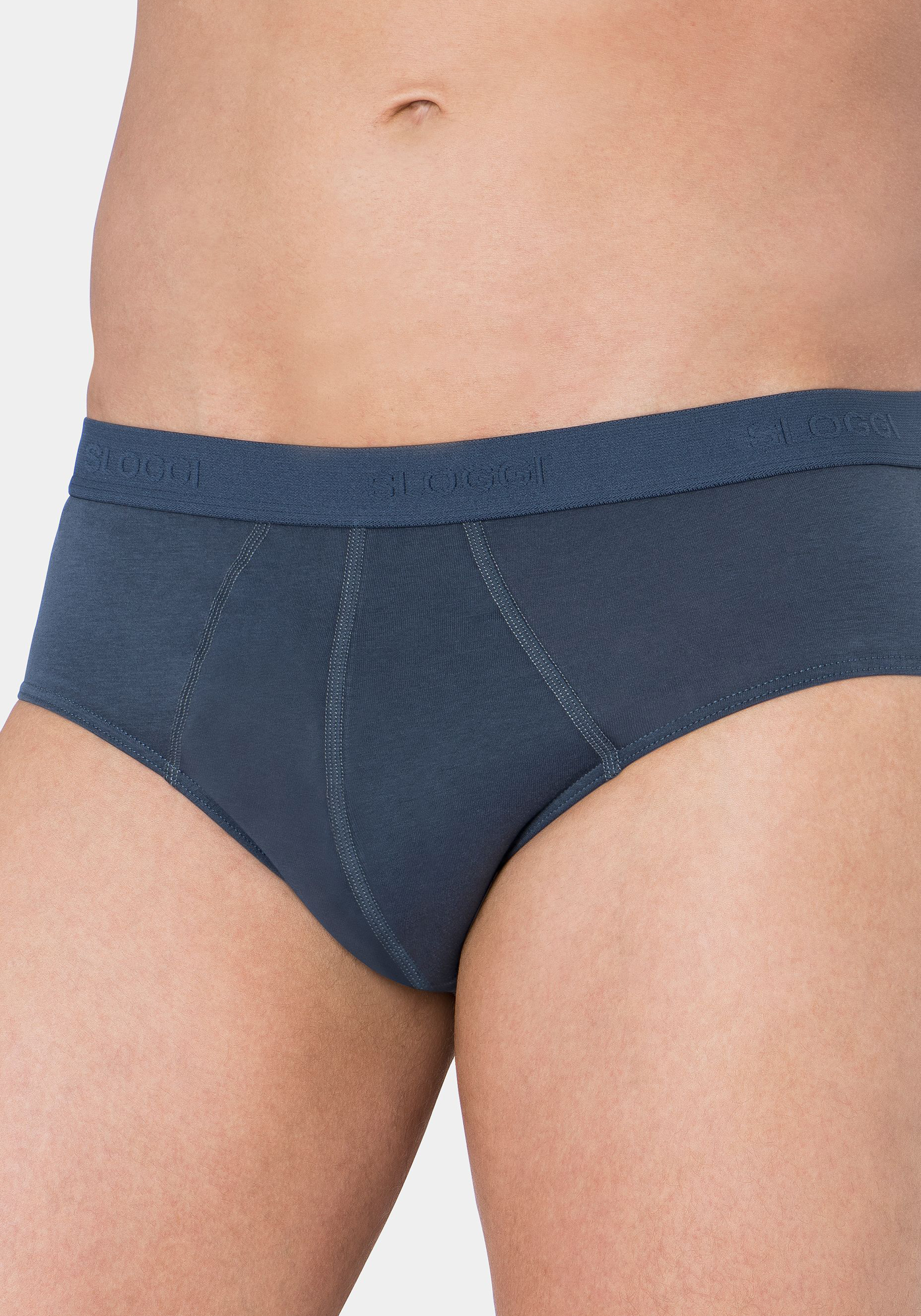 Sloggi Men 24/7 Midi, heren slips (2-pack), blauw