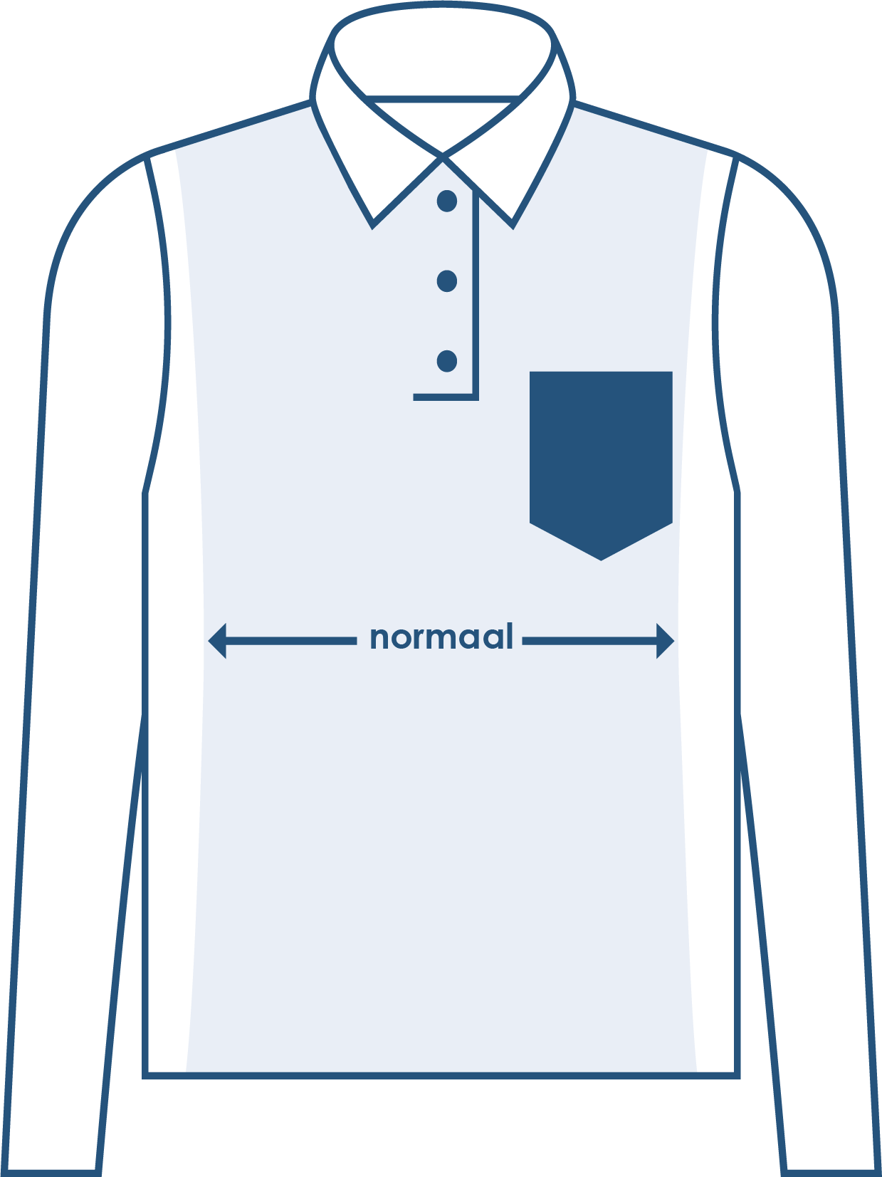 Pasvorm poloshirt lange mouw normaal Pasvorm poloshirt lange mouw normaal