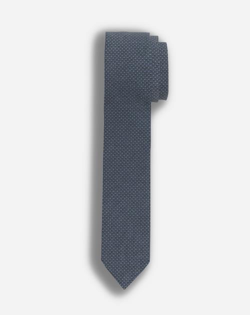 OLYMP extra smalle stropdas, blauw dessin