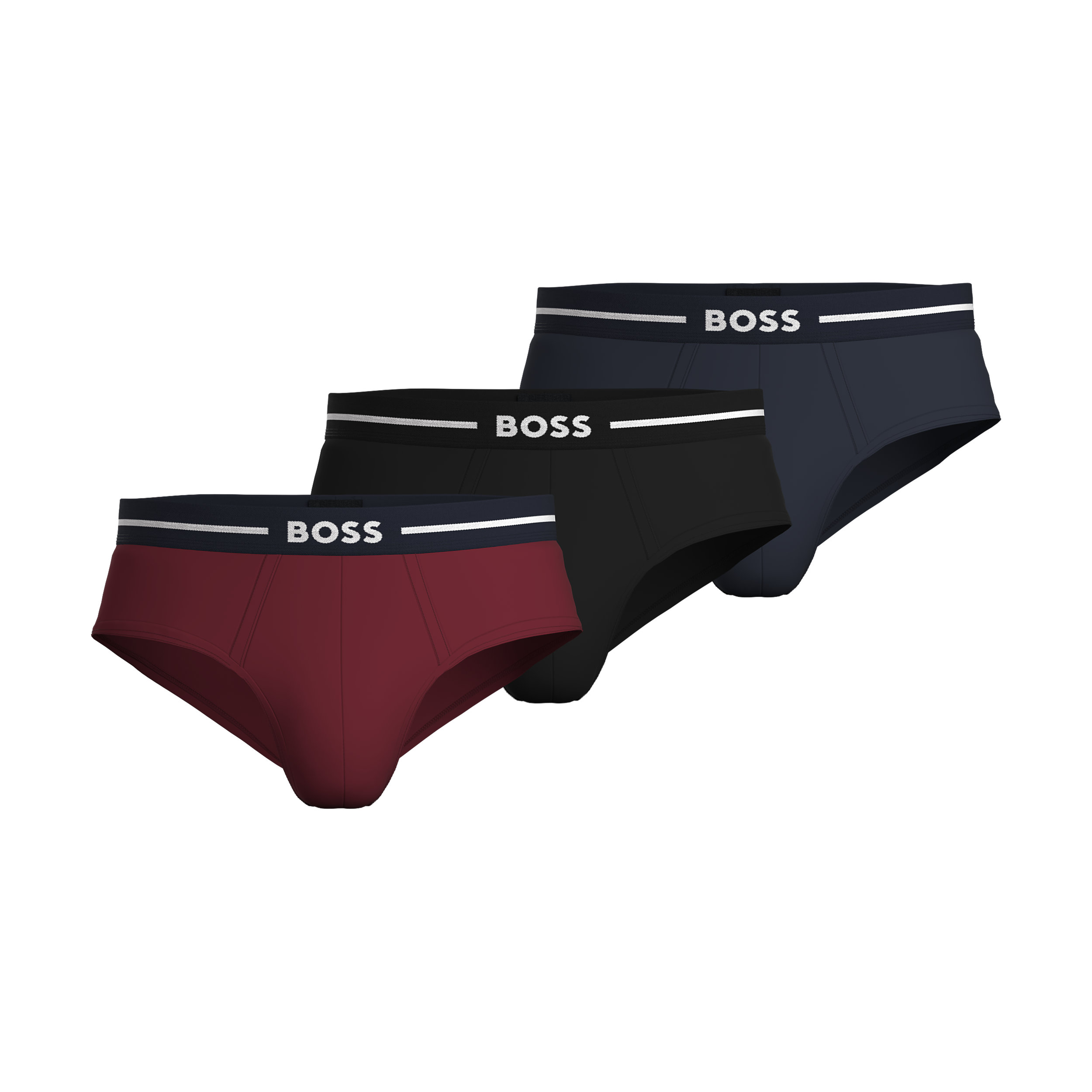 HUGO BOSS Bold hipster briefs (3-pack), heren slips, multicolor
