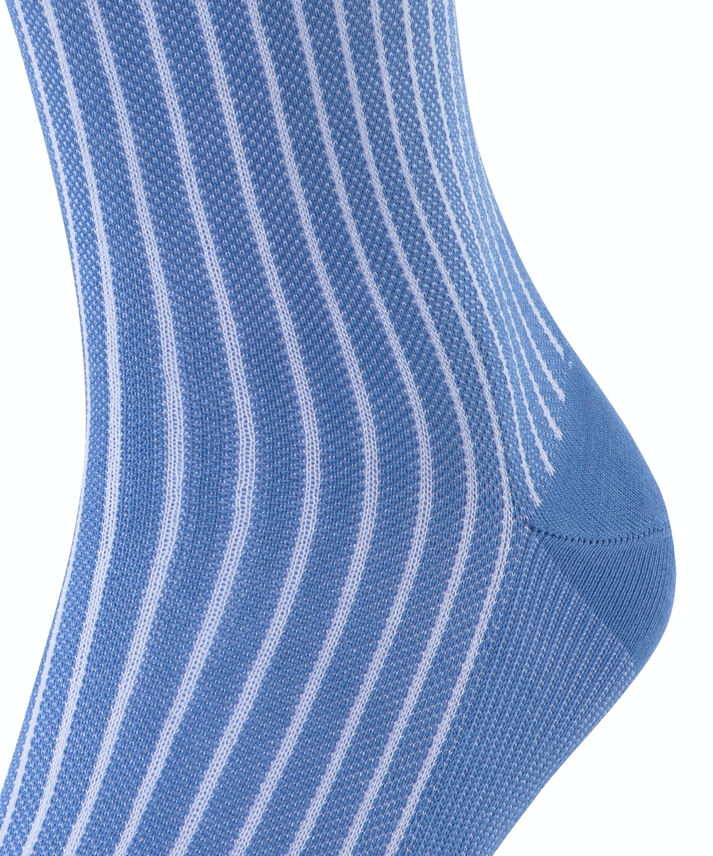 FALKE Oxford Stripe herensokken, blauw (linen)