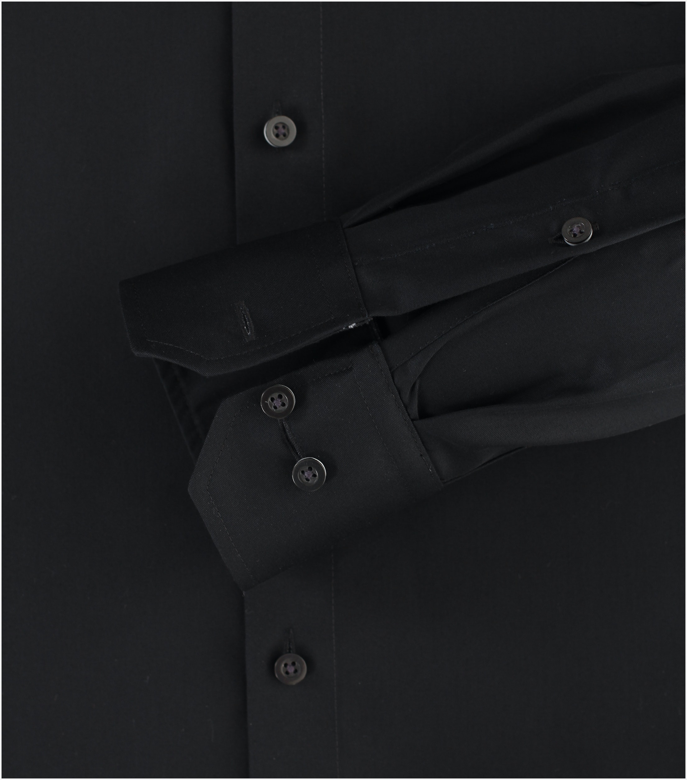 Redmond modern fit overhemd, popeline, zwart