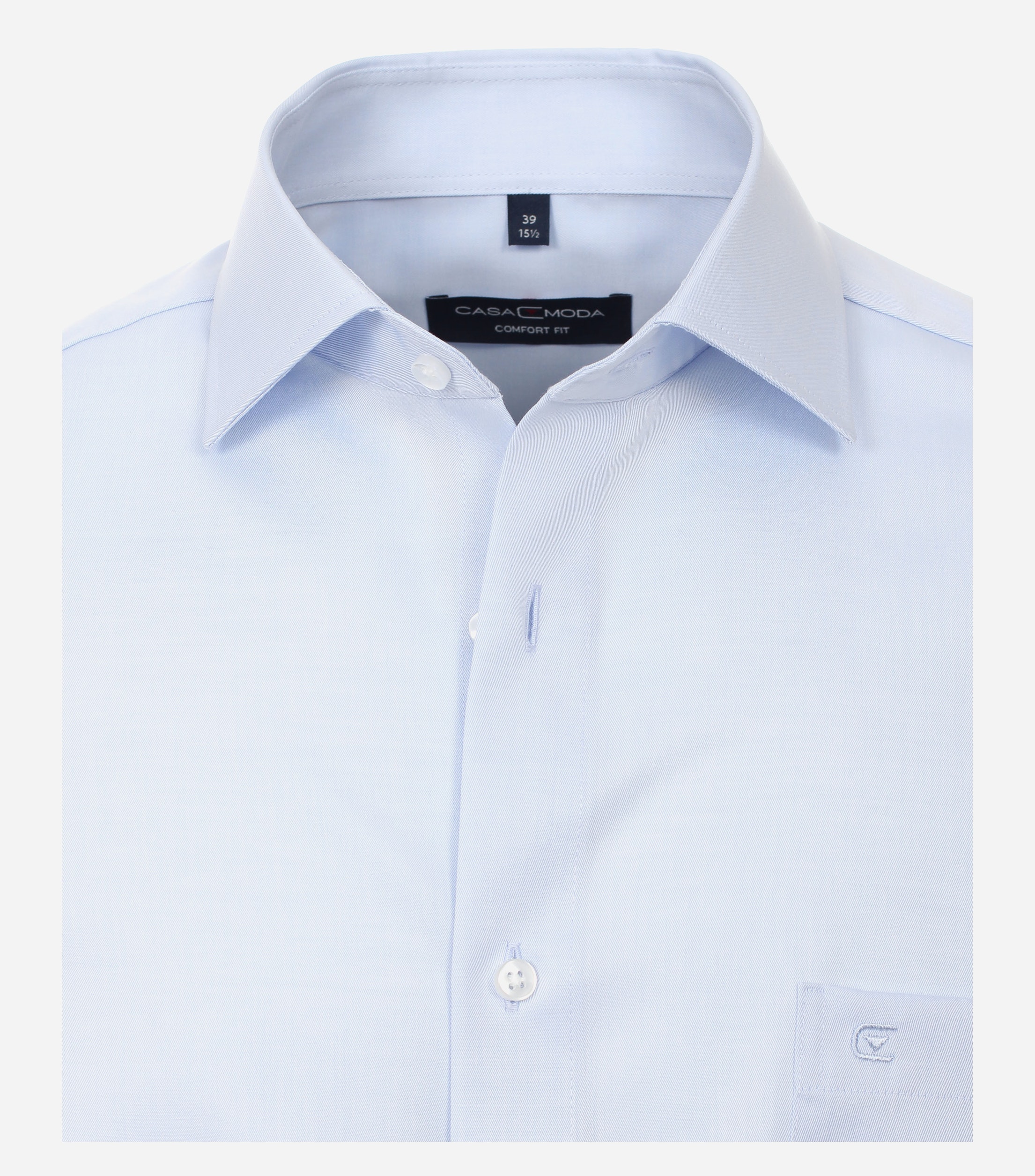 CASA MODA comfort fit overhemd, mouwlengte 7, twill, blauw