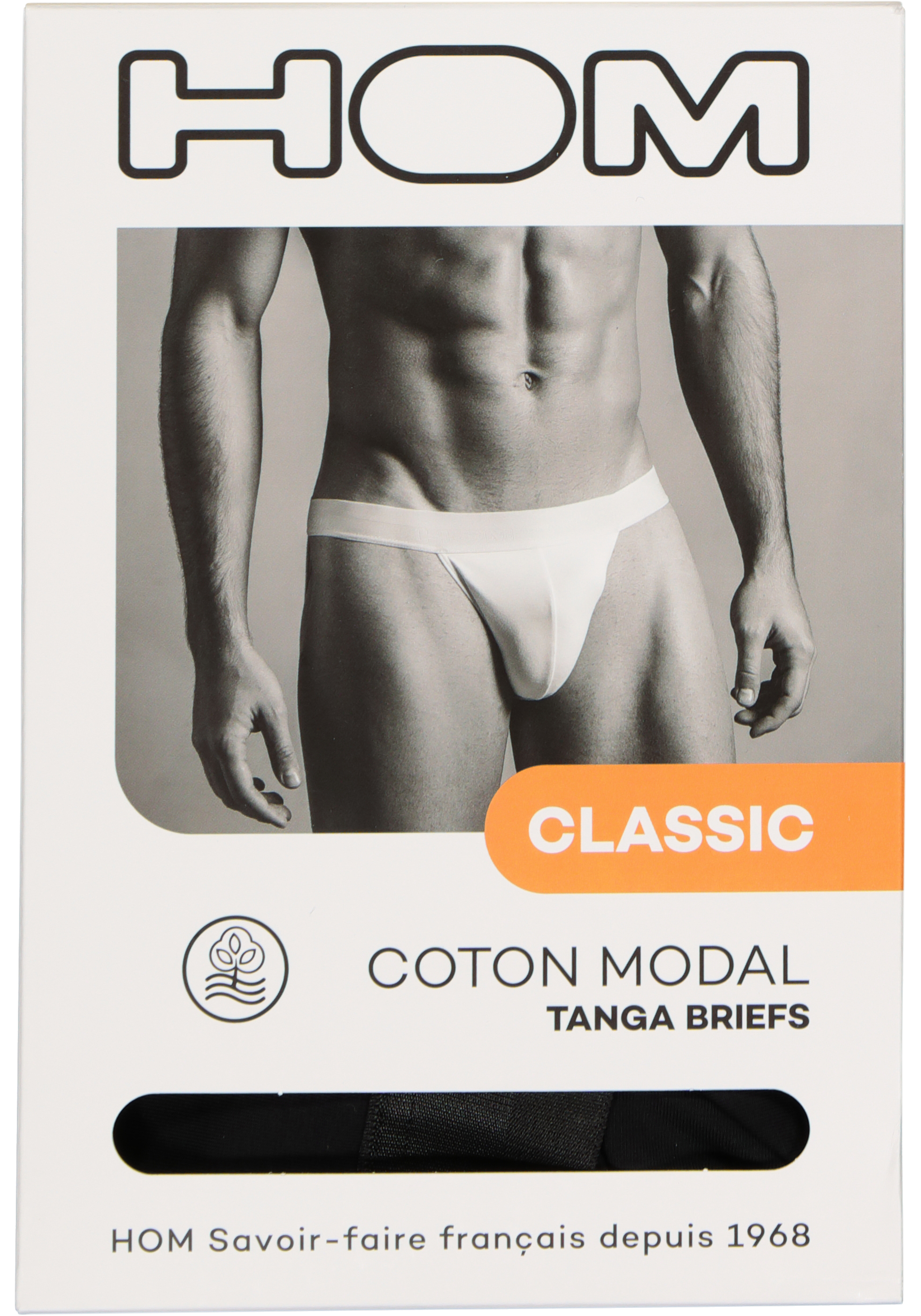 HOM Classic tanga briefs (1-pack), heren tanga slip, zwart