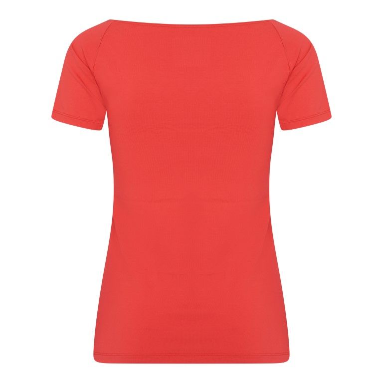 RJ Bodywear Pure Color dames T-shirt (1-pack), rood