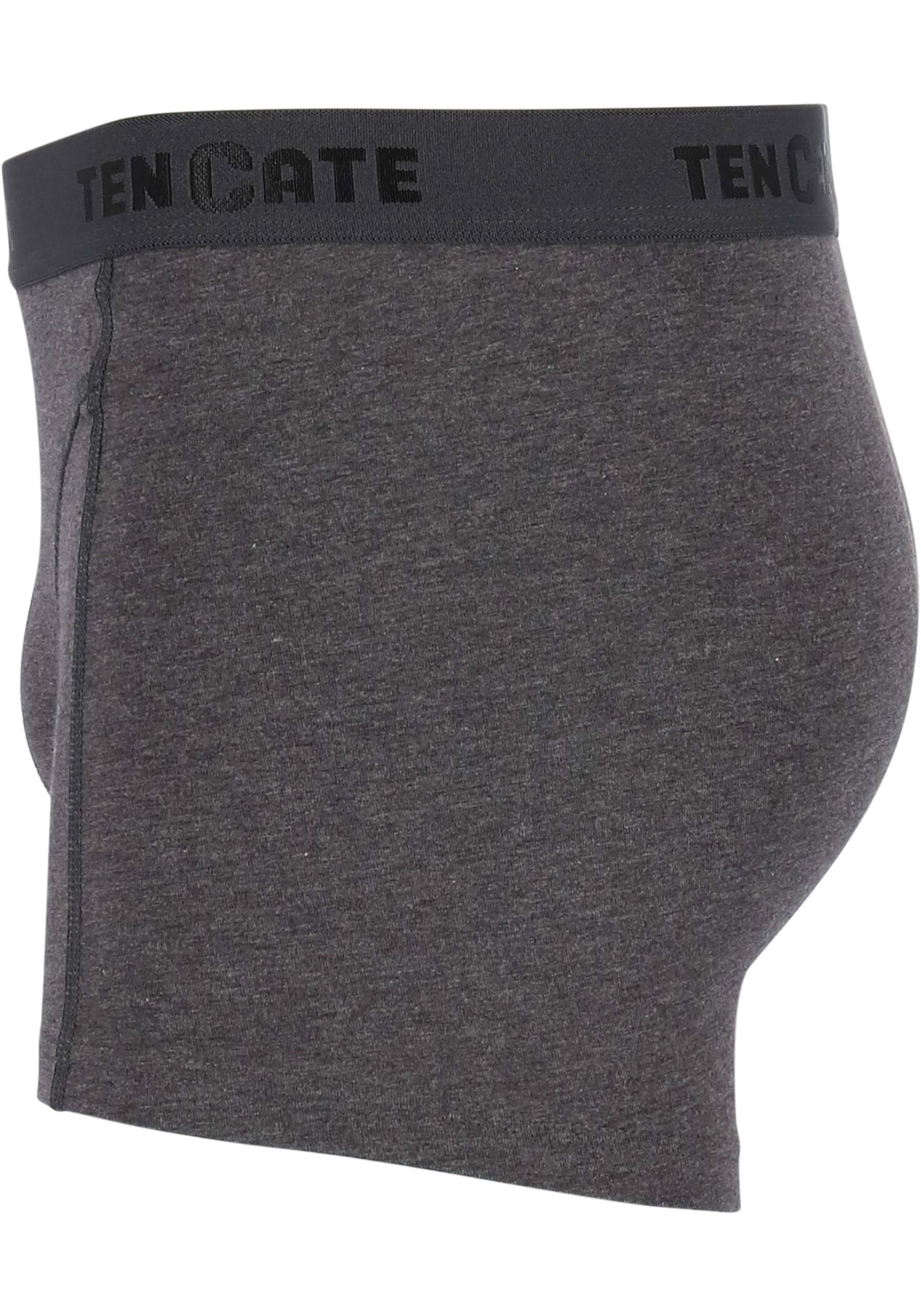 TEN CATE Basics men shorty (2-pack), heren boxers kort, antraciet grijs melange