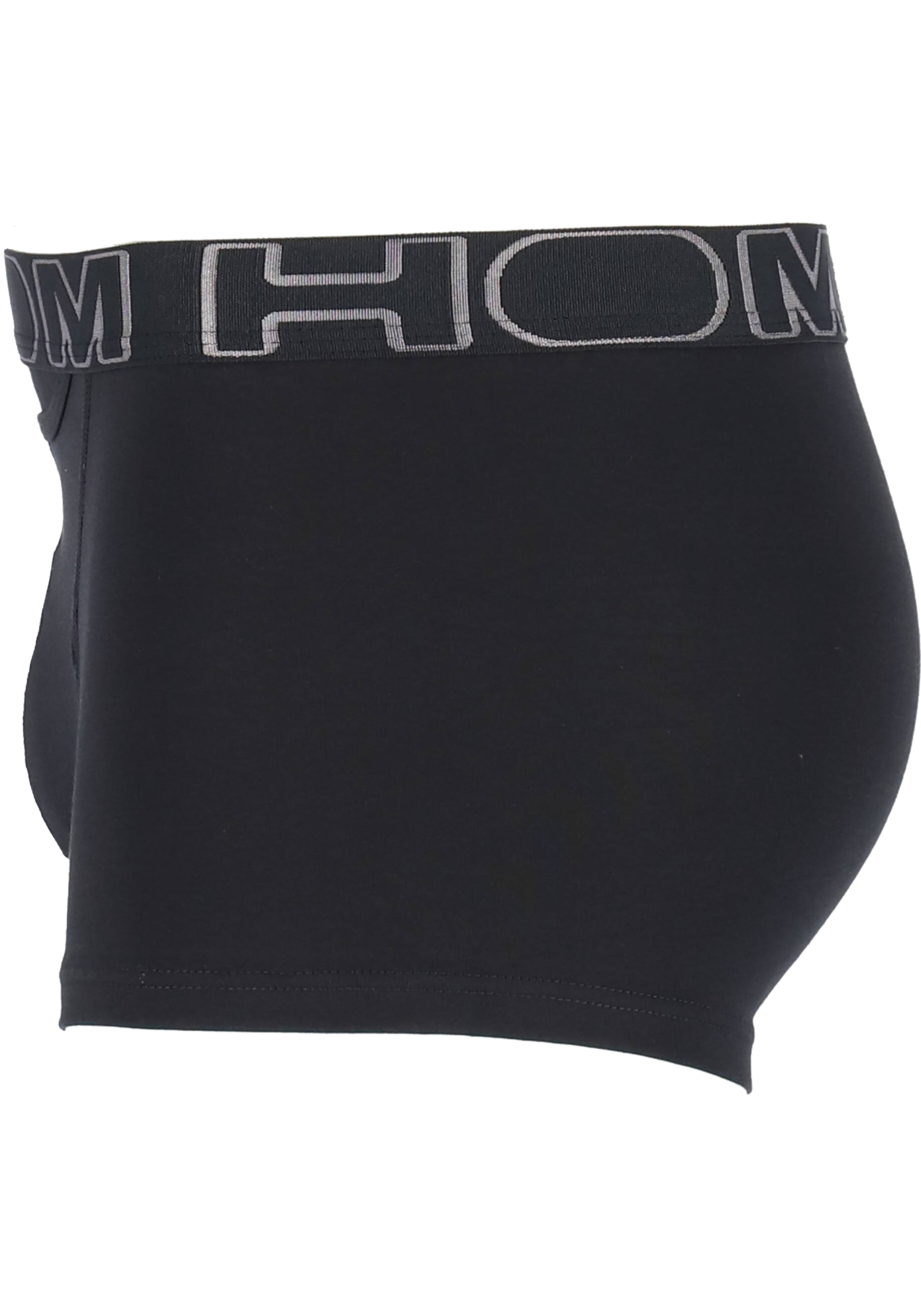 HOM HO1 boxer briefs (2-pack), heren boxer kort met horizontale gulp, zwart