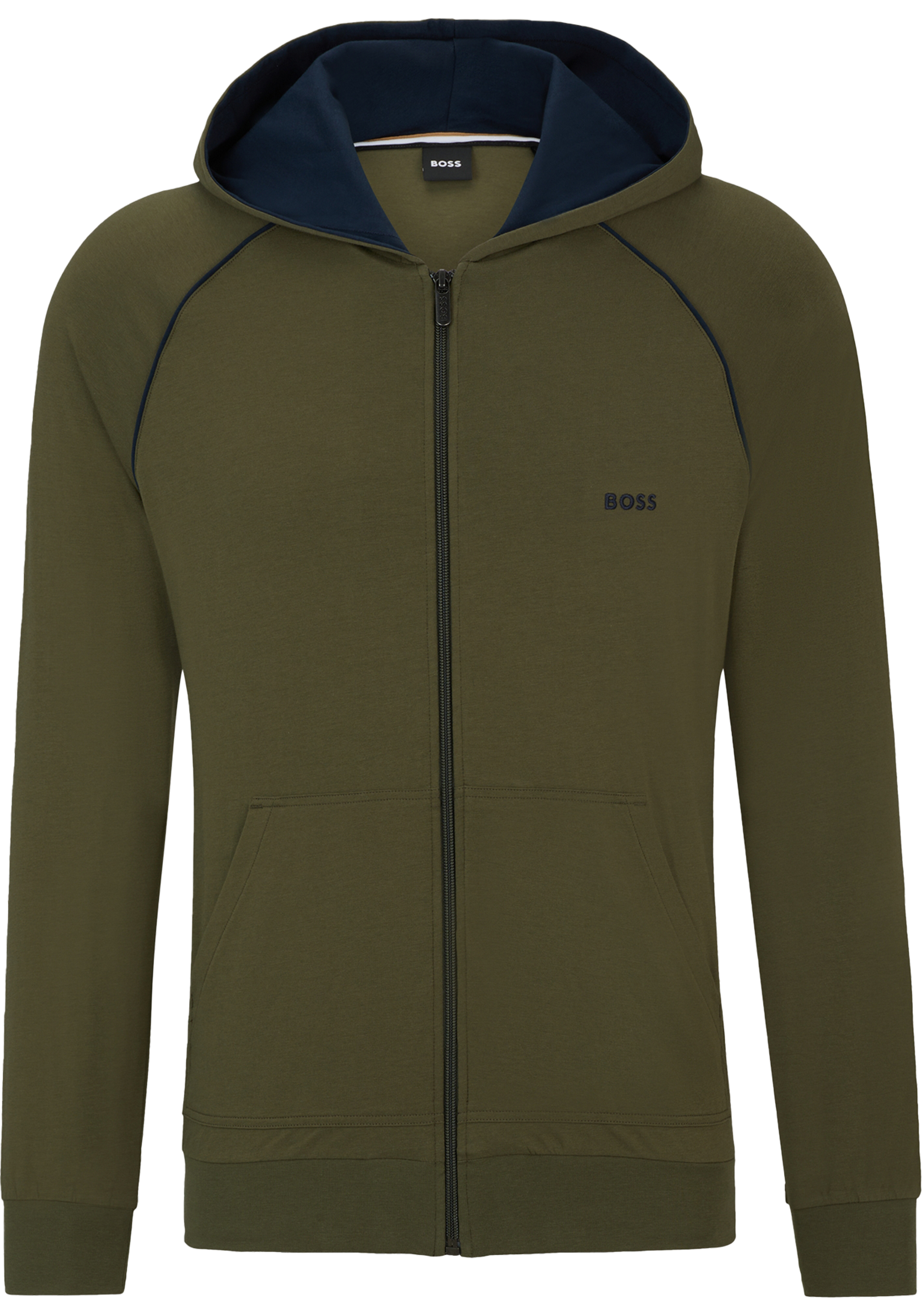 BOSS Mix&Match Jacket, heren lounge vest, donkergroen