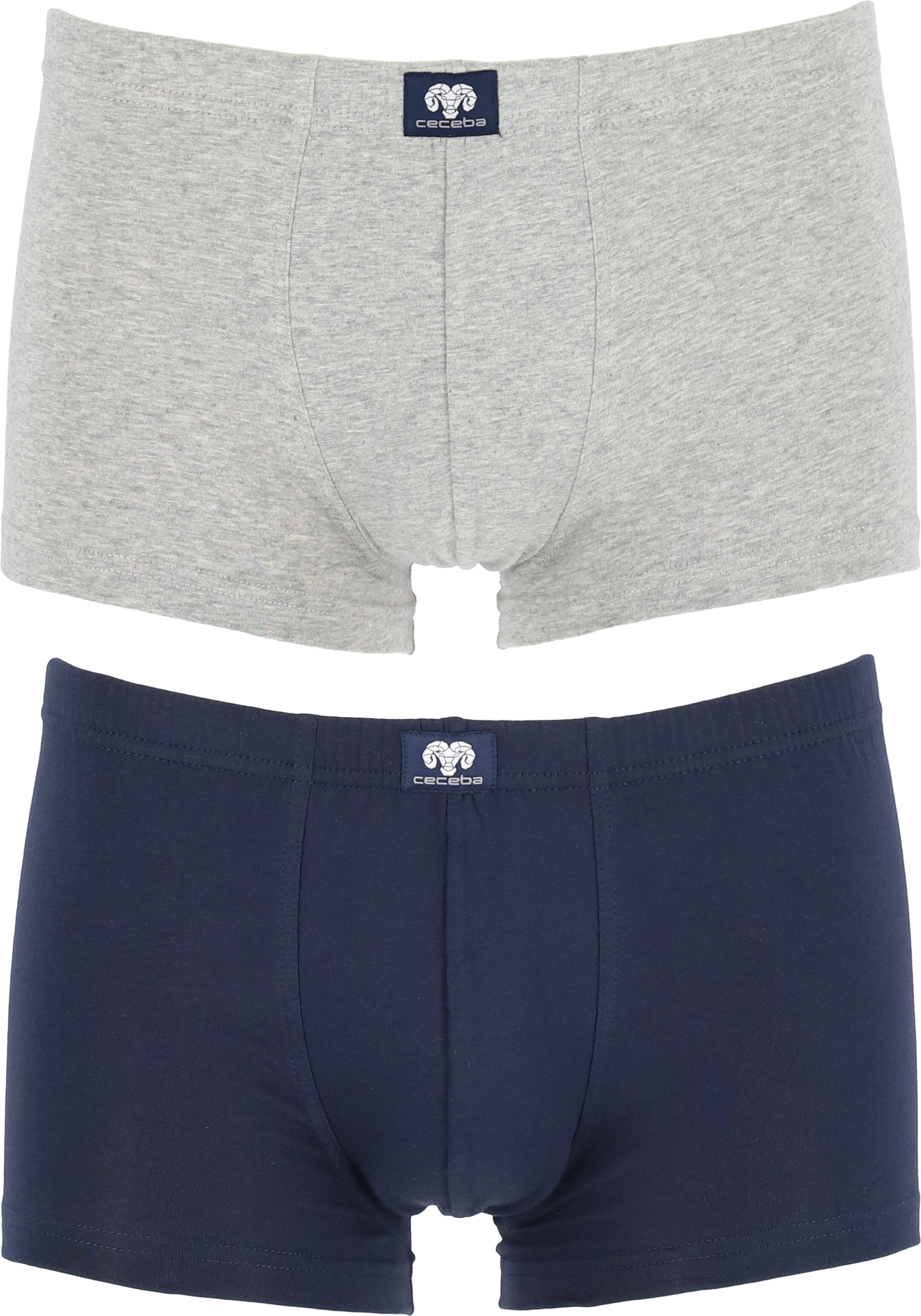 Ceceba heren boxers (2-pack), grijs en donkerblauw